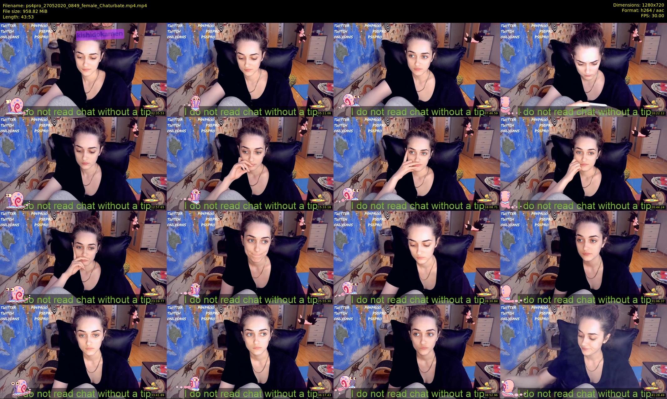 ps4pro — 44 minute Chaturbate female cam show recording, 720p, May 27, 2020