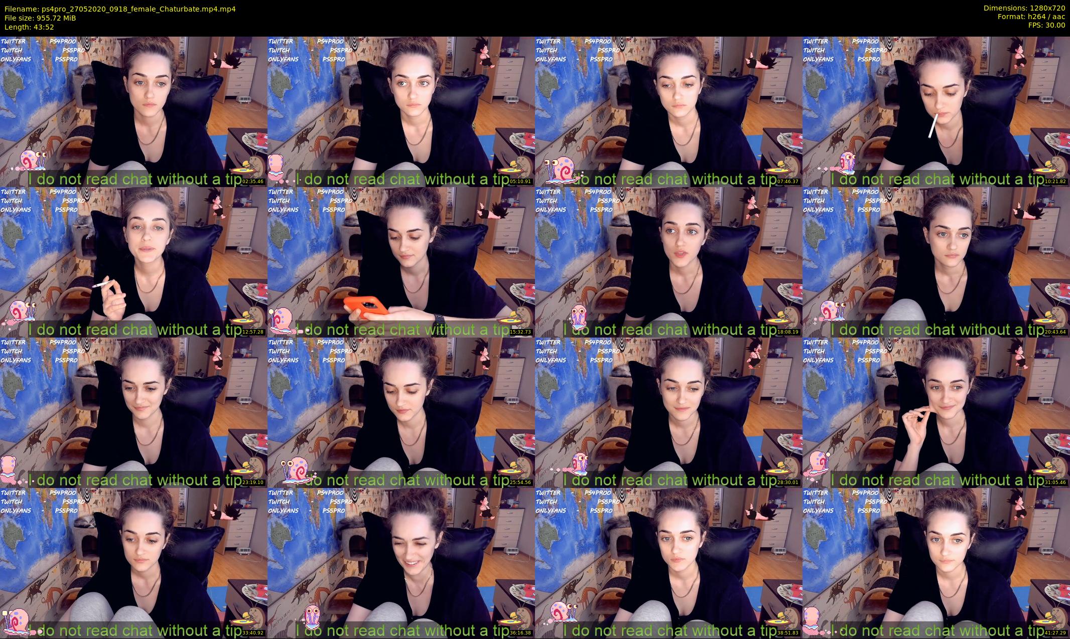 ps4pro — 44 minute Chaturbate female cam show recording, 720p, May 27, 2020