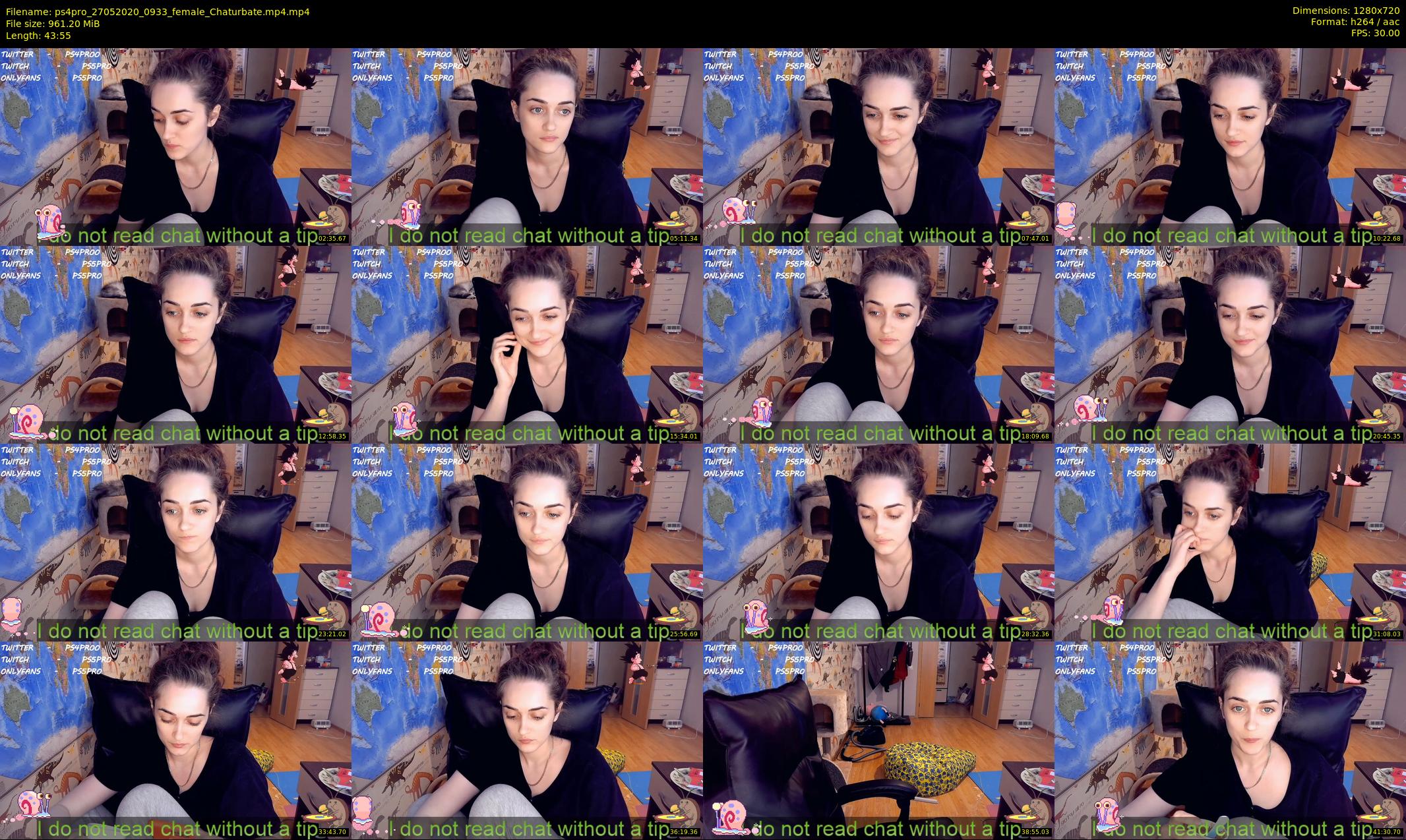 ps4pro — 44 minute Chaturbate female cam show recording, 720p, May 27, 2020