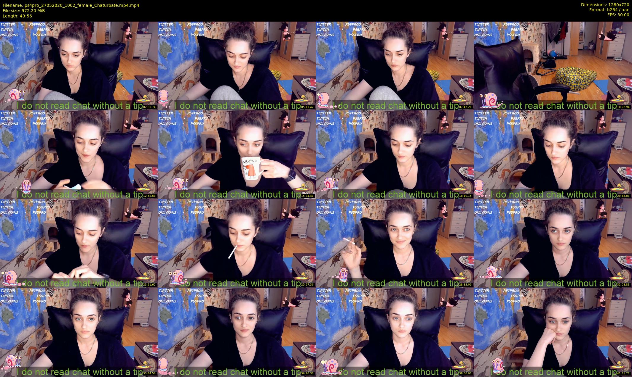 ps4pro — 44 minute Chaturbate female cam show recording, 720p, May 27, 2020