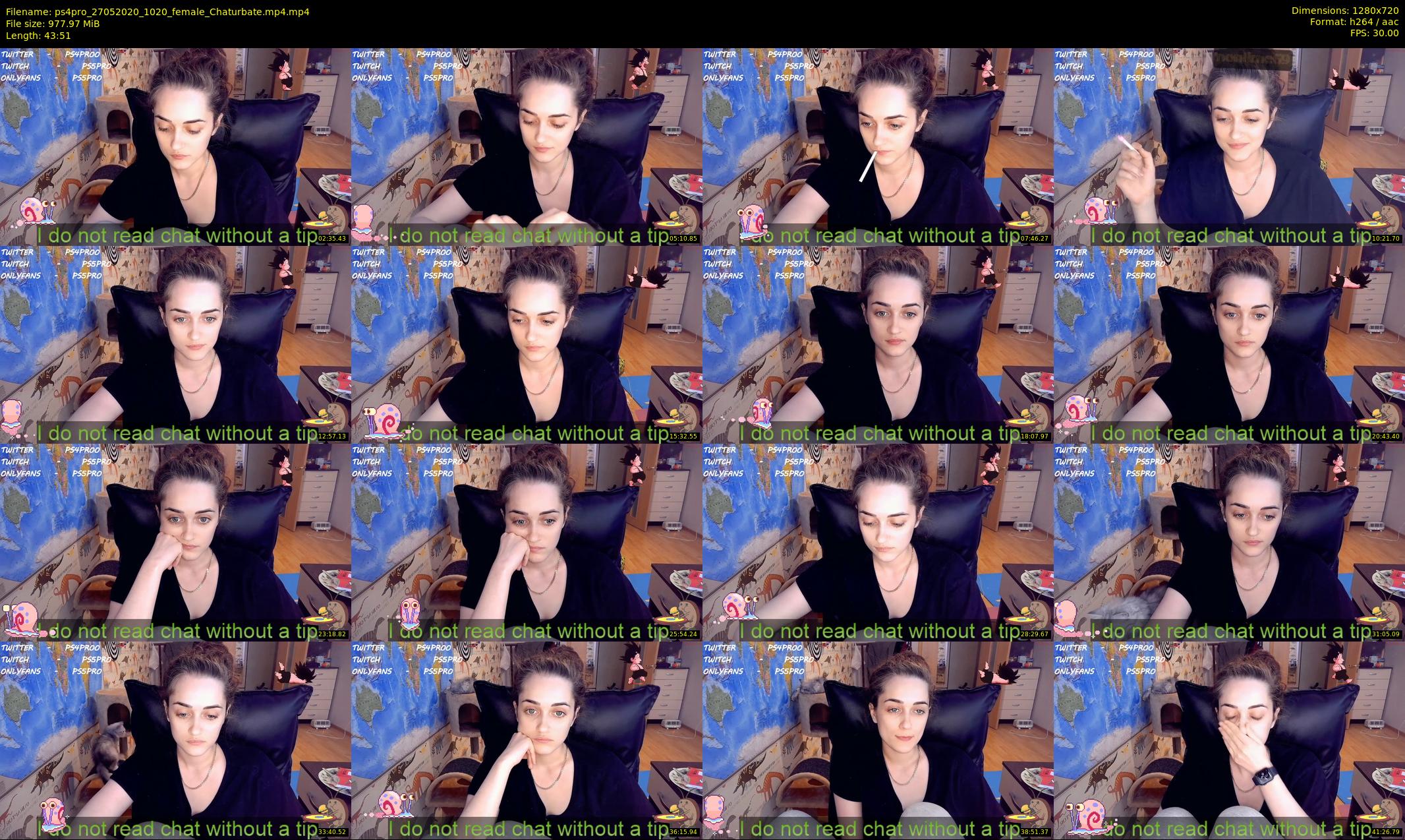 ps4pro — 44 minute Chaturbate female cam show recording, 720p, May 27, 2020