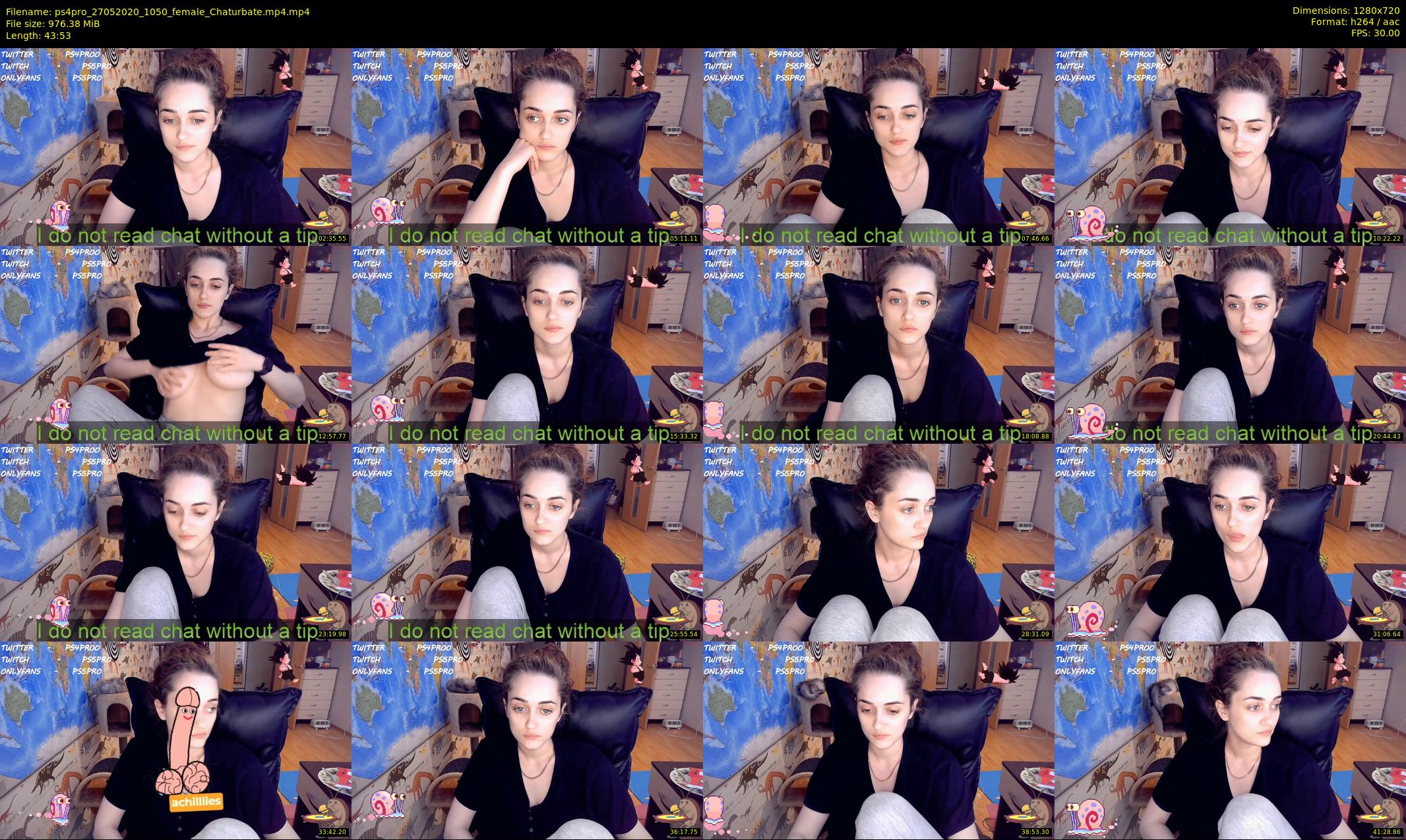 ps4pro — 44 minute Chaturbate female cam show recording, 720p, May 27, 2020