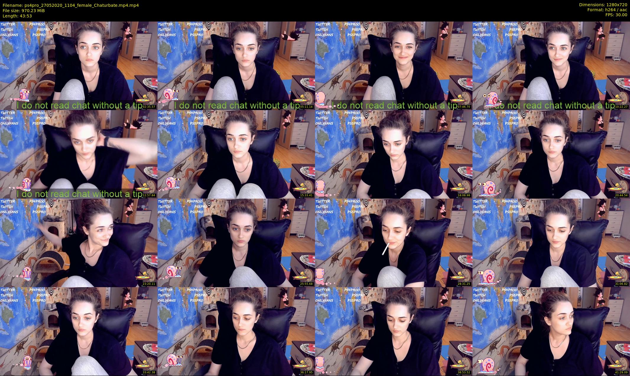 ps4pro — 44 minute Chaturbate female cam show recording, 720p, May 27, 2020