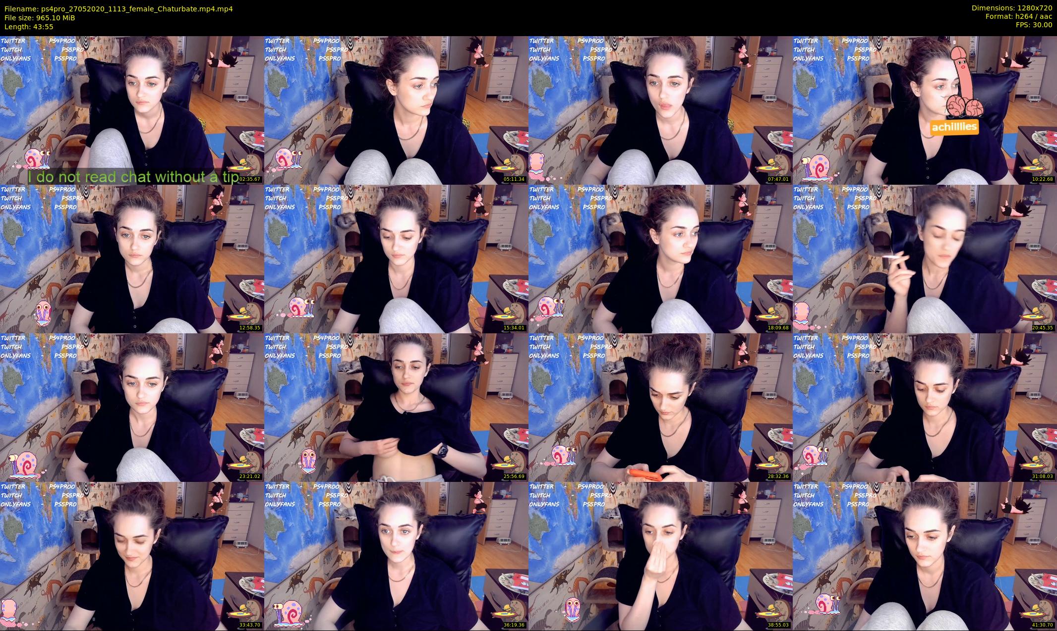 ps4pro — 44 minute Chaturbate female cam show recording, 720p, May 27, 2020