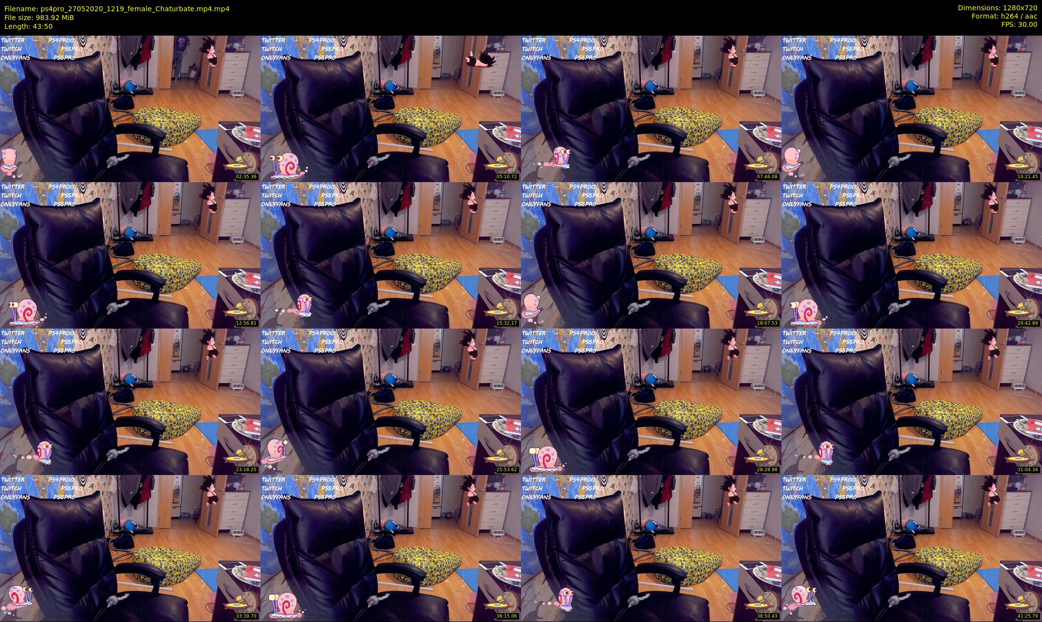 ps4pro — 44 minute Chaturbate female cam show recording, 720p, May 27, 2020