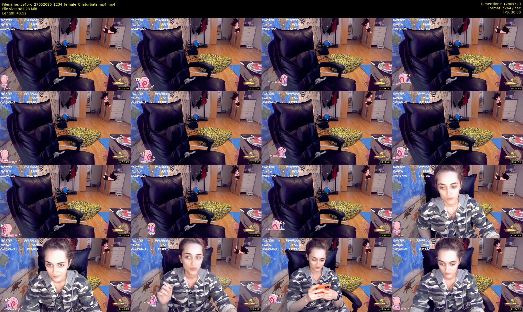 ps4pro — 44 minute Chaturbate female cam show recording, 720p, May 27, 2020