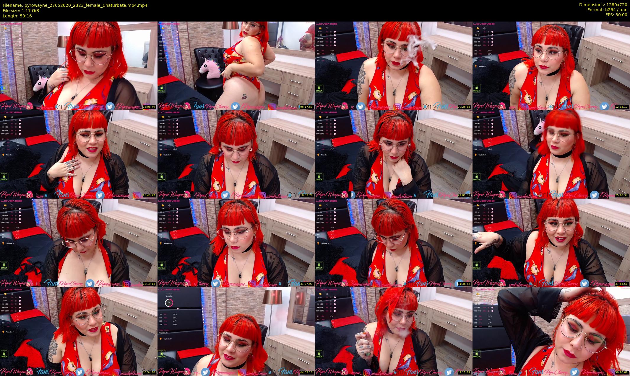 pyrowayne — 54 minute Chaturbate female cam show recording, 720p, May 27, 2020