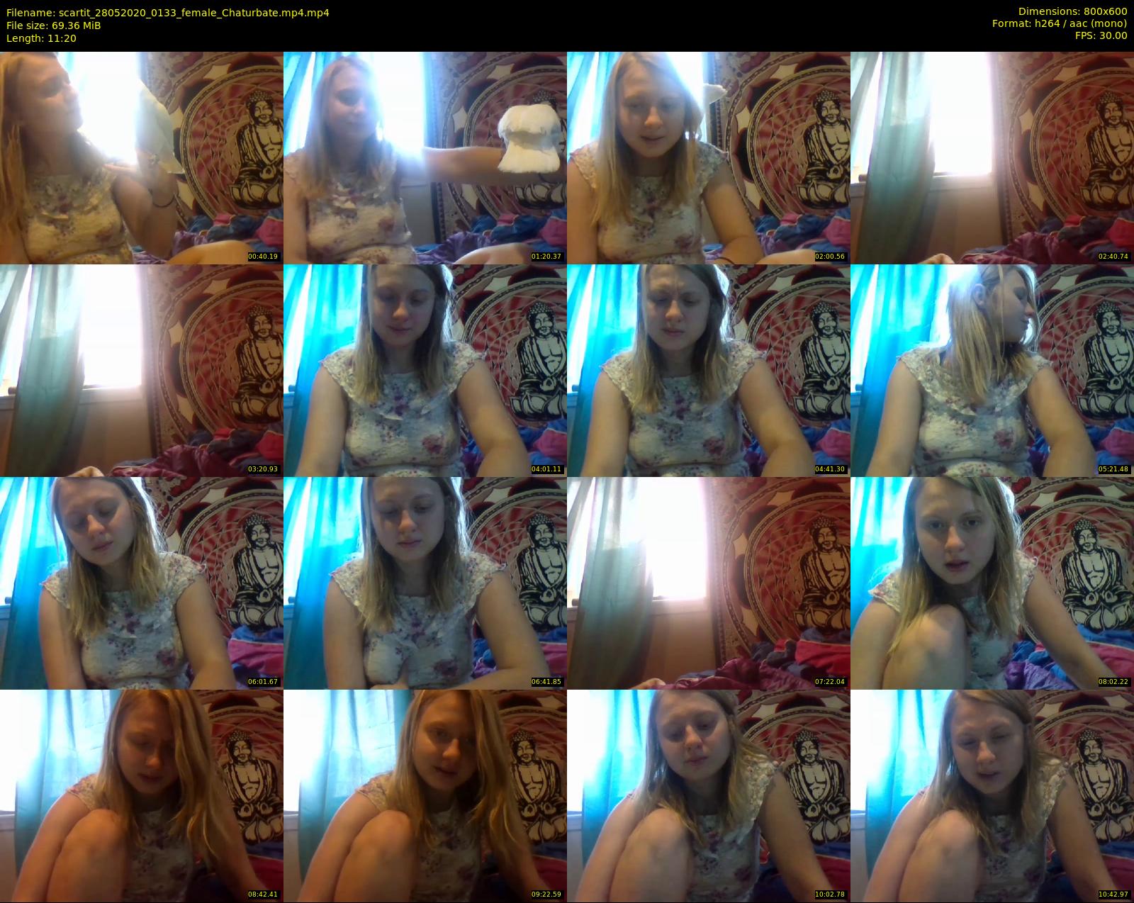 scartit — 12 minute Chaturbate female cam show recording, 480p, May 28, 2020