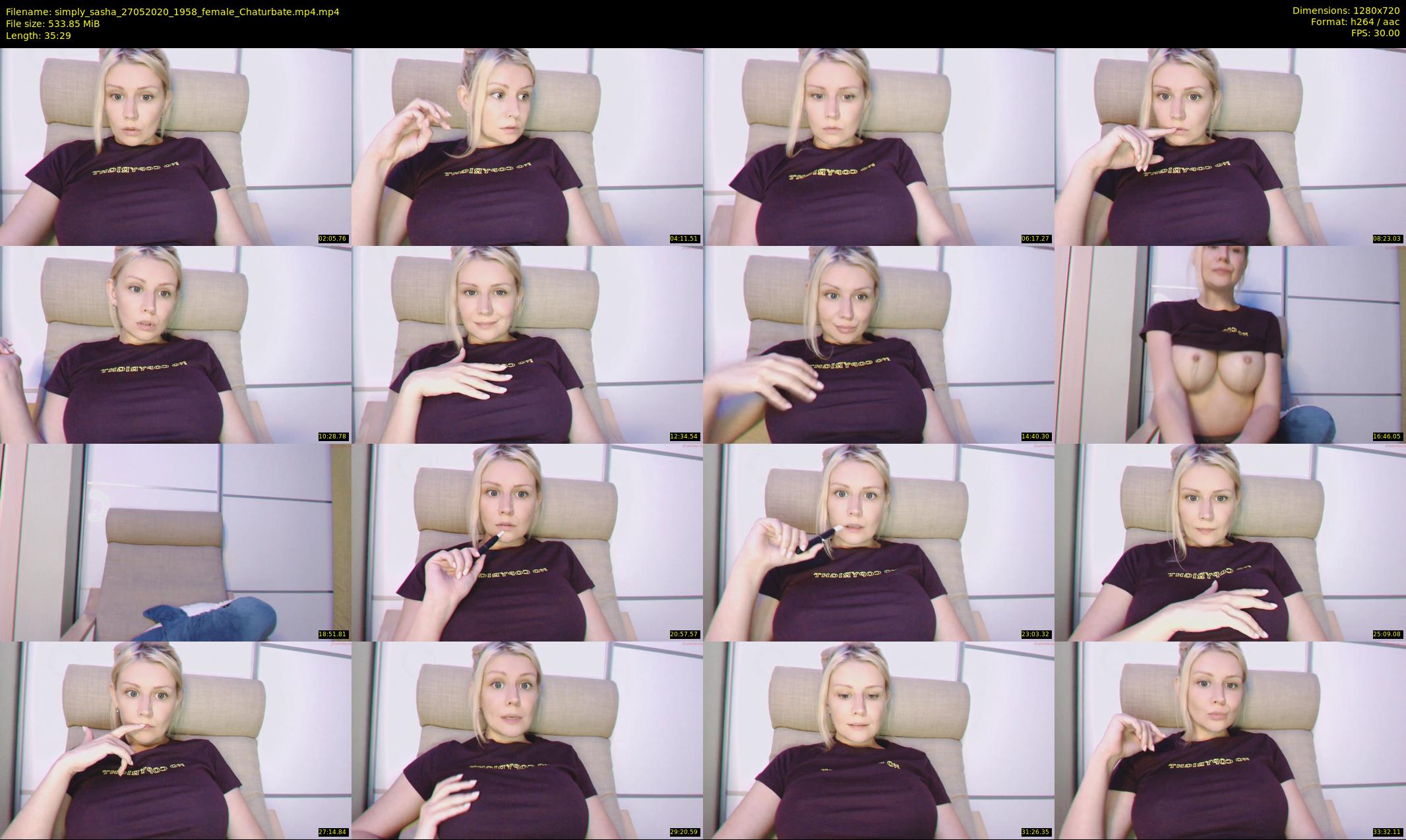simply_sasha — 36 minute Chaturbate female cam show recording, 720p, May 27, 2020