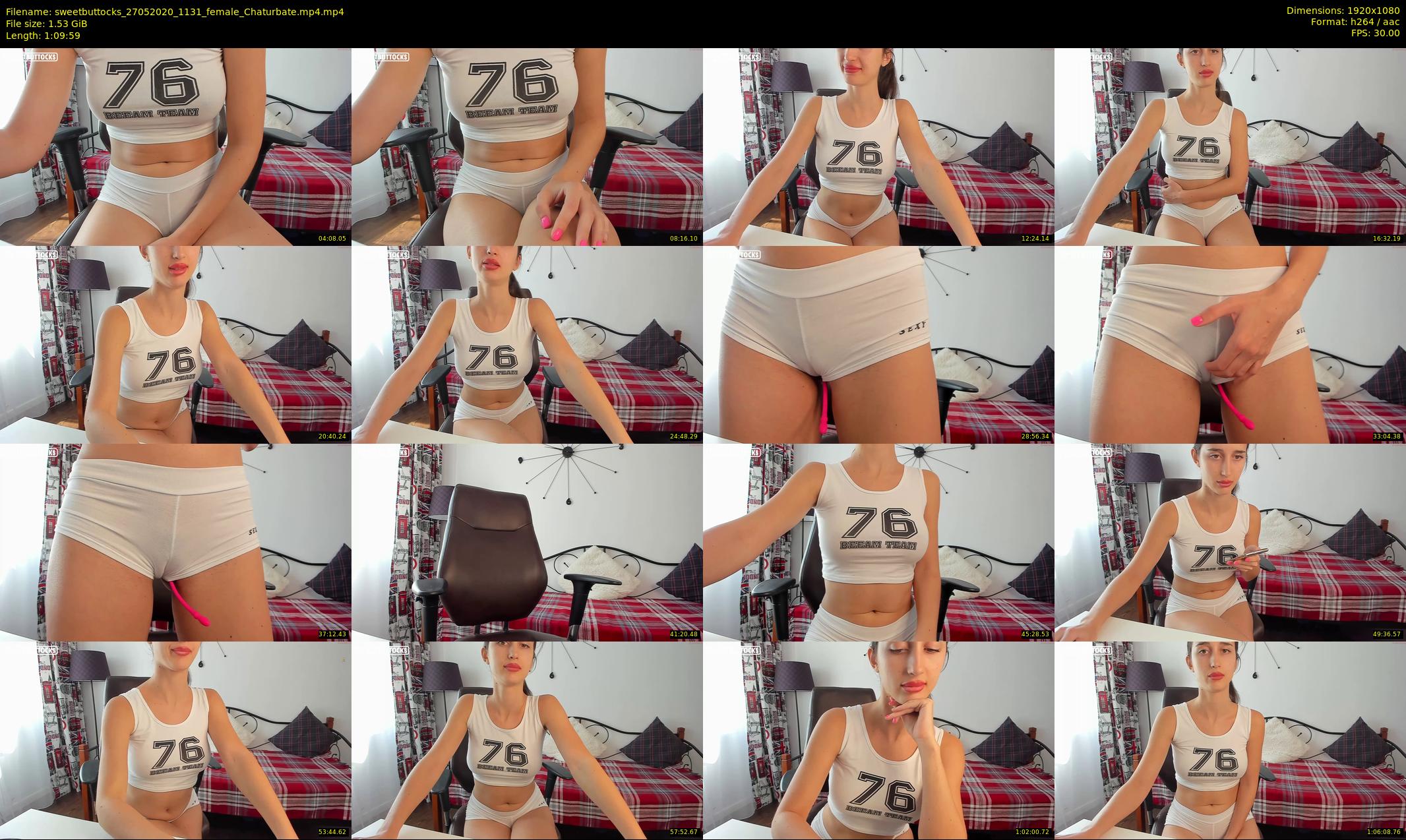 sweetbuttocks — 70 minute Chaturbate female cam show recording, 1080p, May 27, 2020