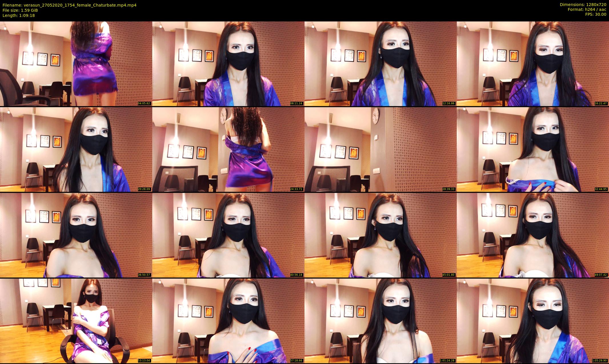 verasun — 70 minute Chaturbate female cam show recording, 720p, May 27, 2020