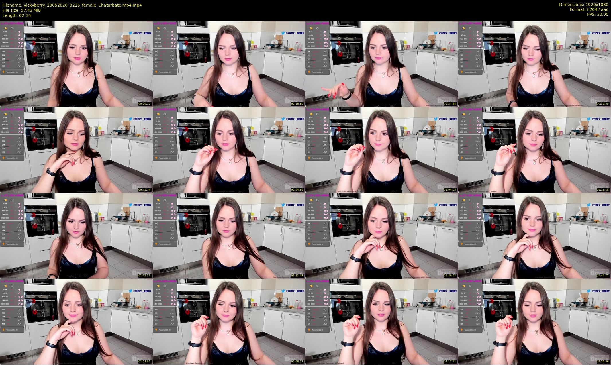 vickyberry — 3 minute Chaturbate female cam show recording, 1080p, May 28, 2020