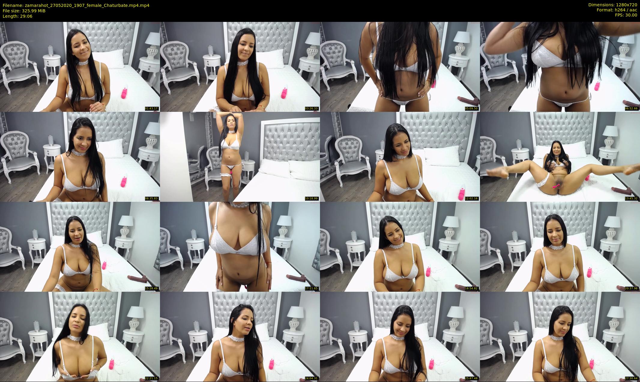 zamarahot — 30 minute Chaturbate female cam show recording, 720p, May 27, 2020