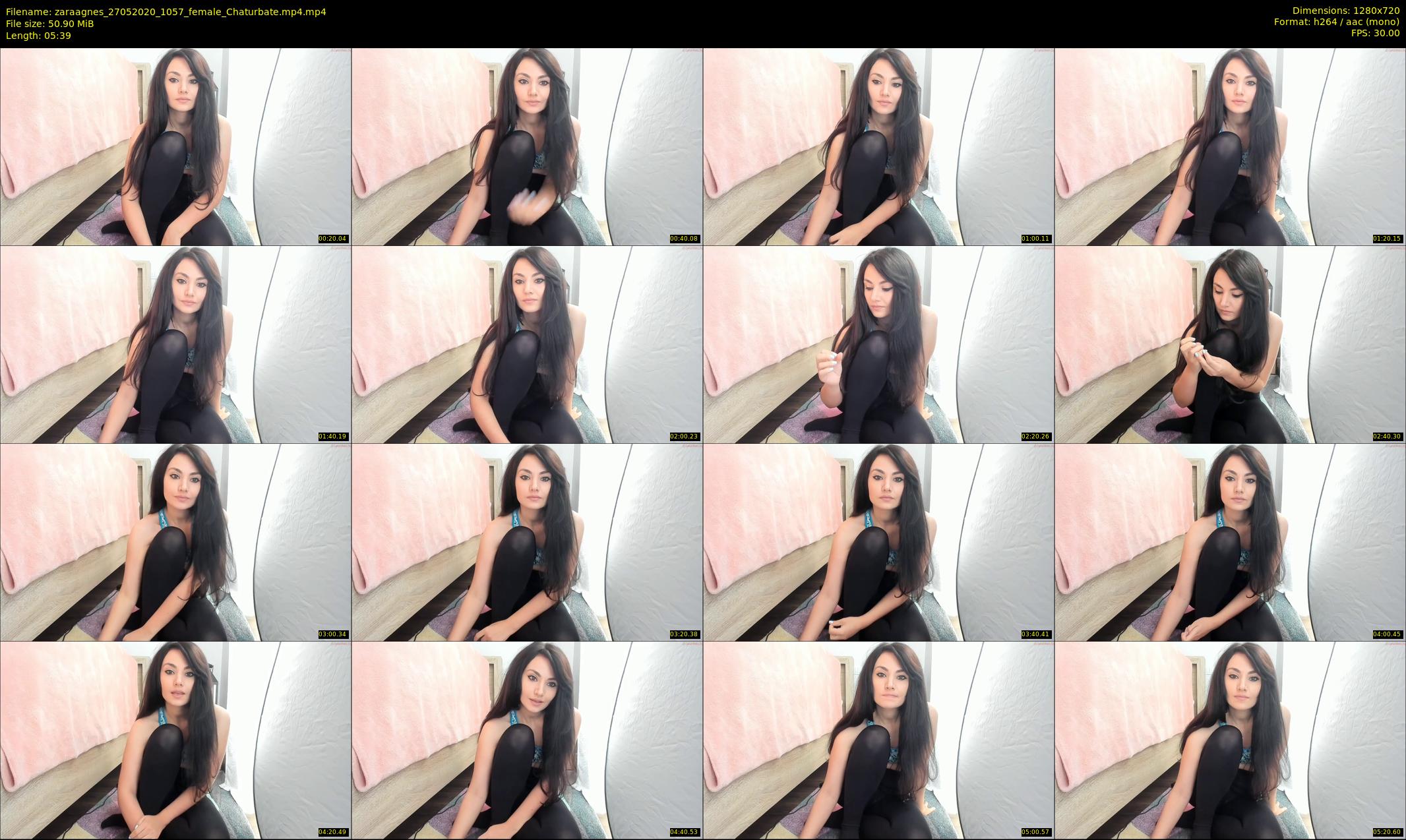 zaraagnes — 6 minute Chaturbate female cam show recording, 720p, May 27, 2020