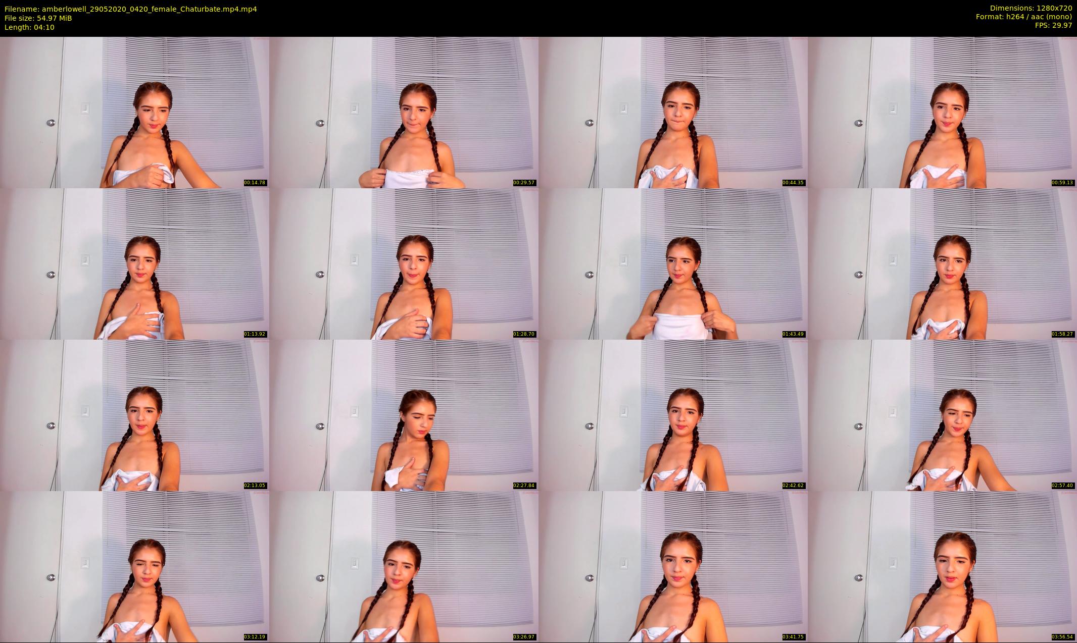 amberlowell — 5 minute Chaturbate female cam show recording, 720p, May 29, 2020