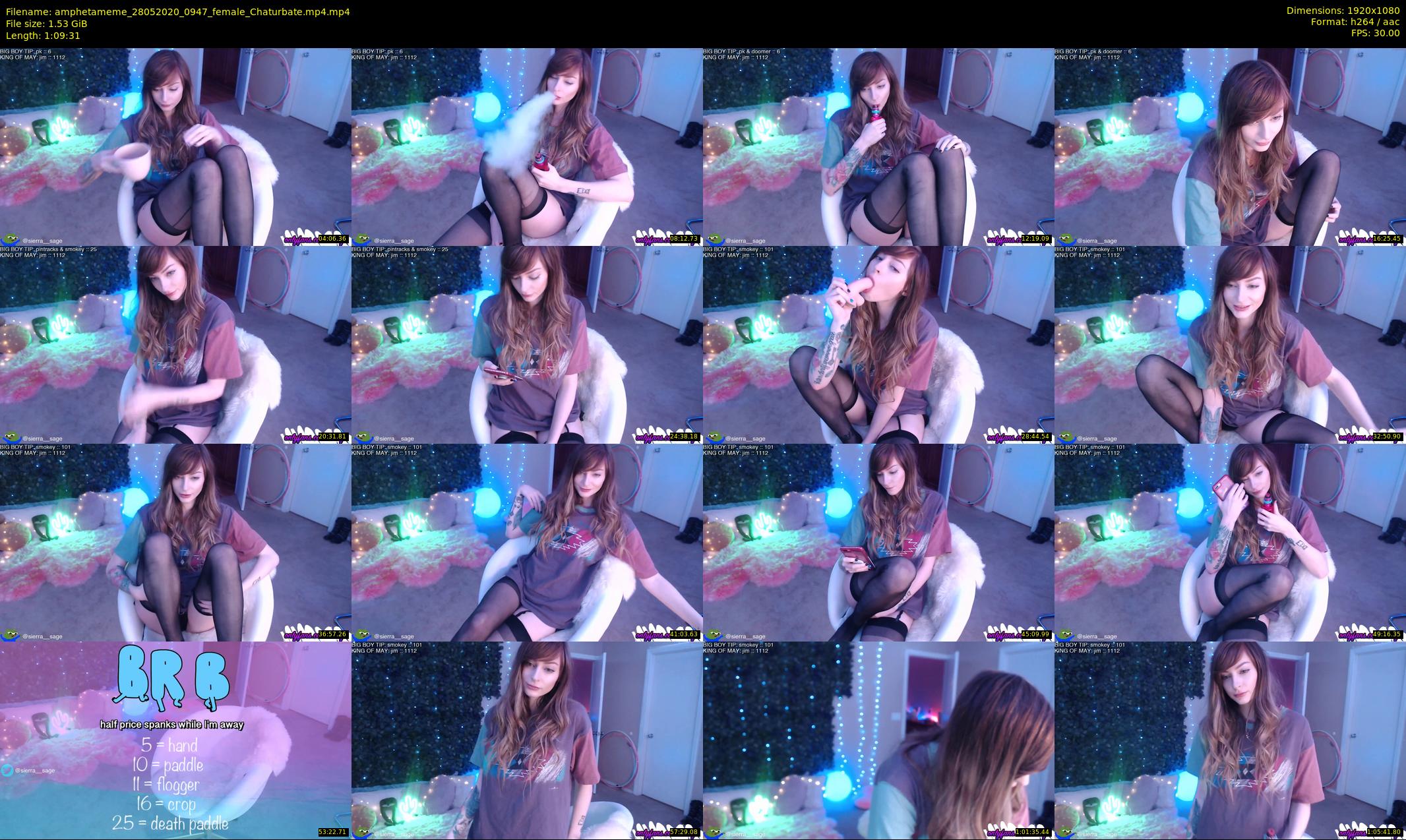 amphetameme — 70 minute Chaturbate female cam show recording, 1080p, May 28, 2020