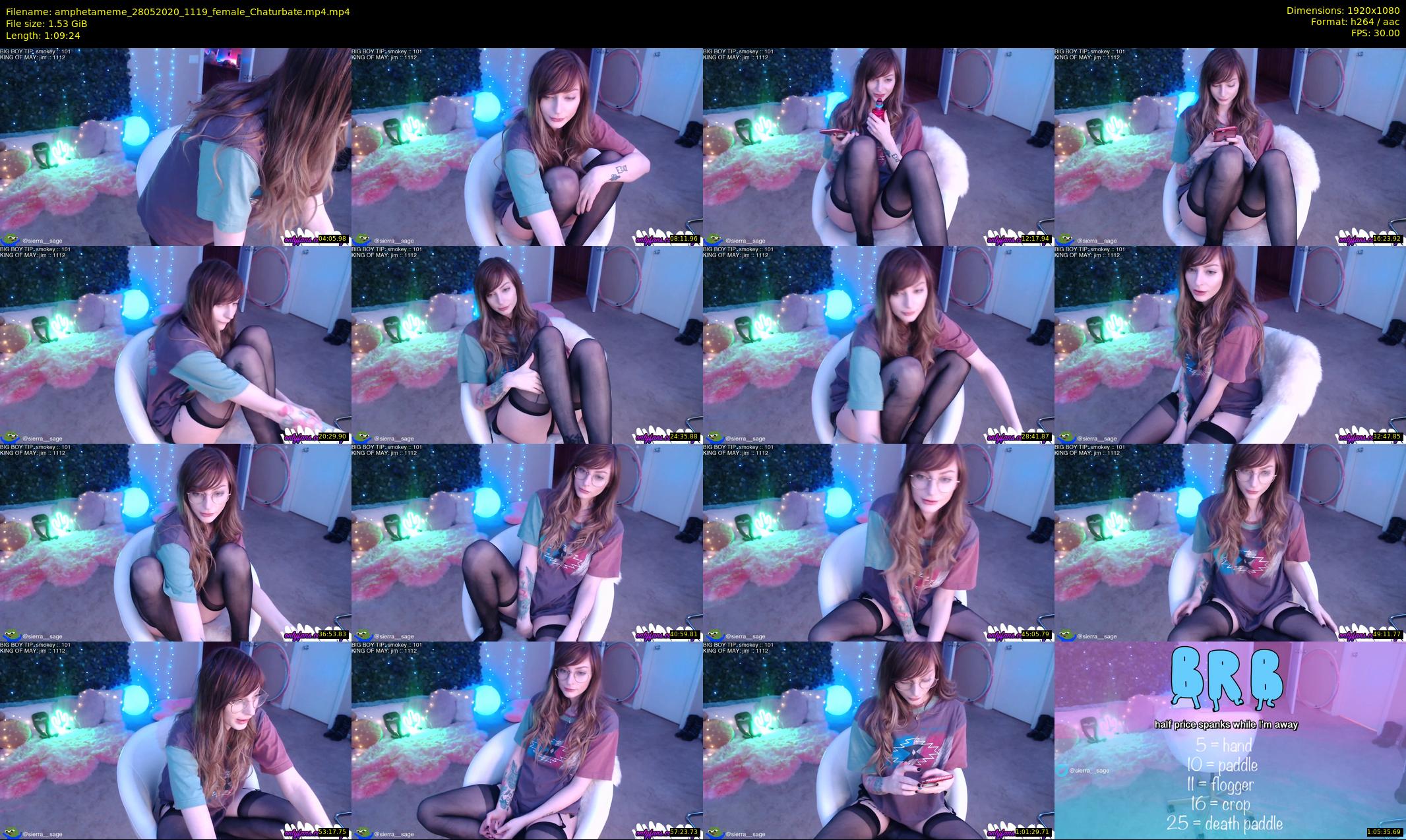 amphetameme — 70 minute Chaturbate female cam show recording, 1080p, May 28, 2020