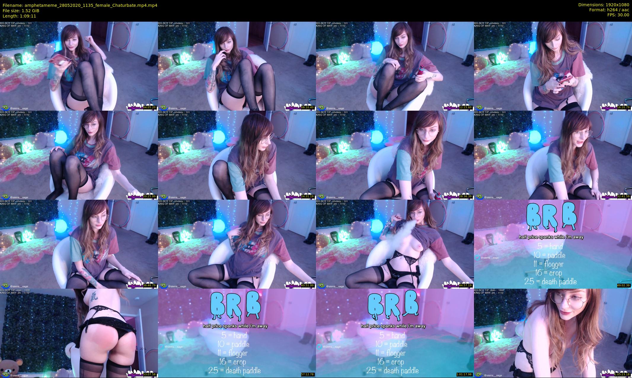 amphetameme — 70 minute Chaturbate female cam show recording, 1080p, May 28, 2020