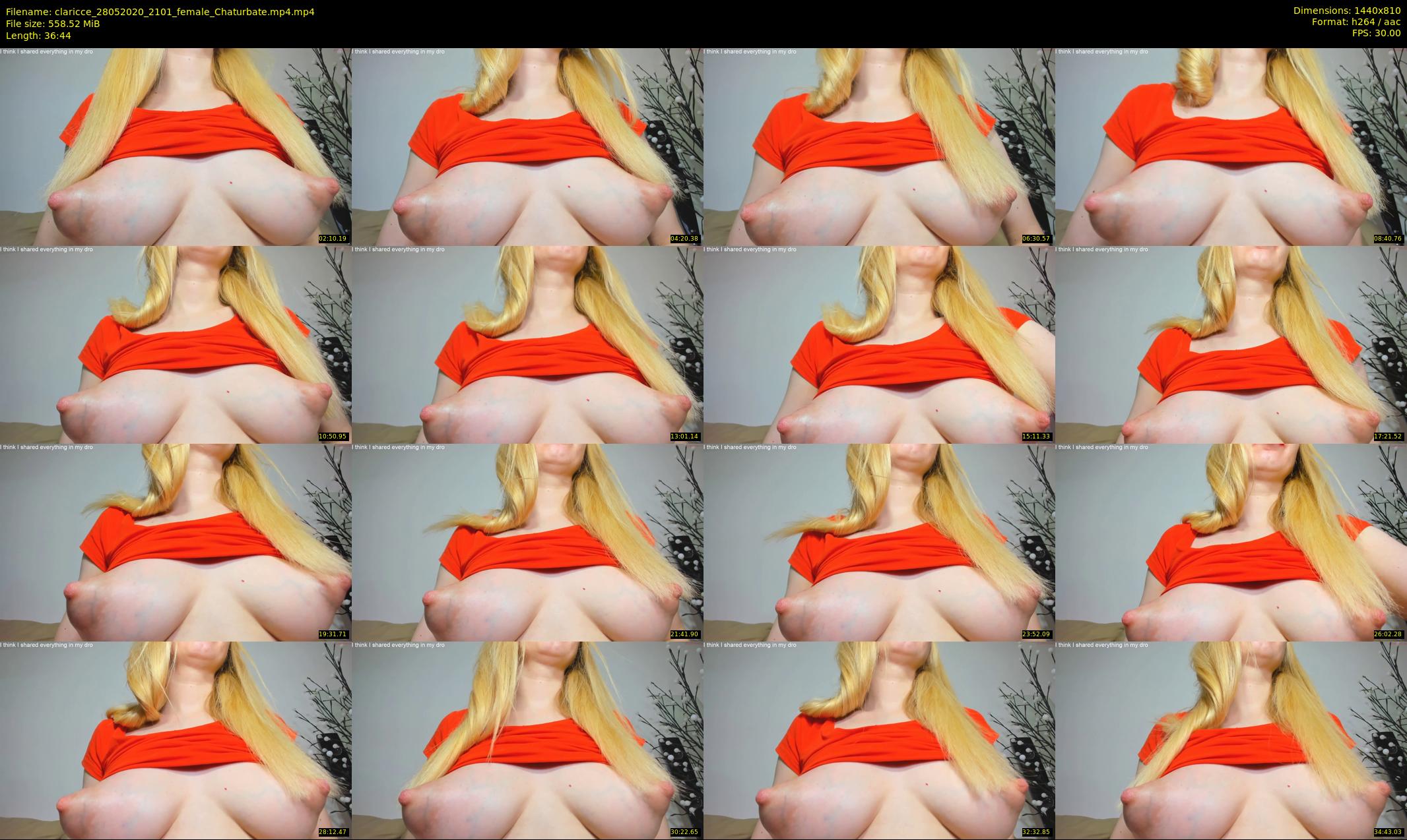claricce — 37 minute Chaturbate female cam show recording, 720p, May 28, 2020