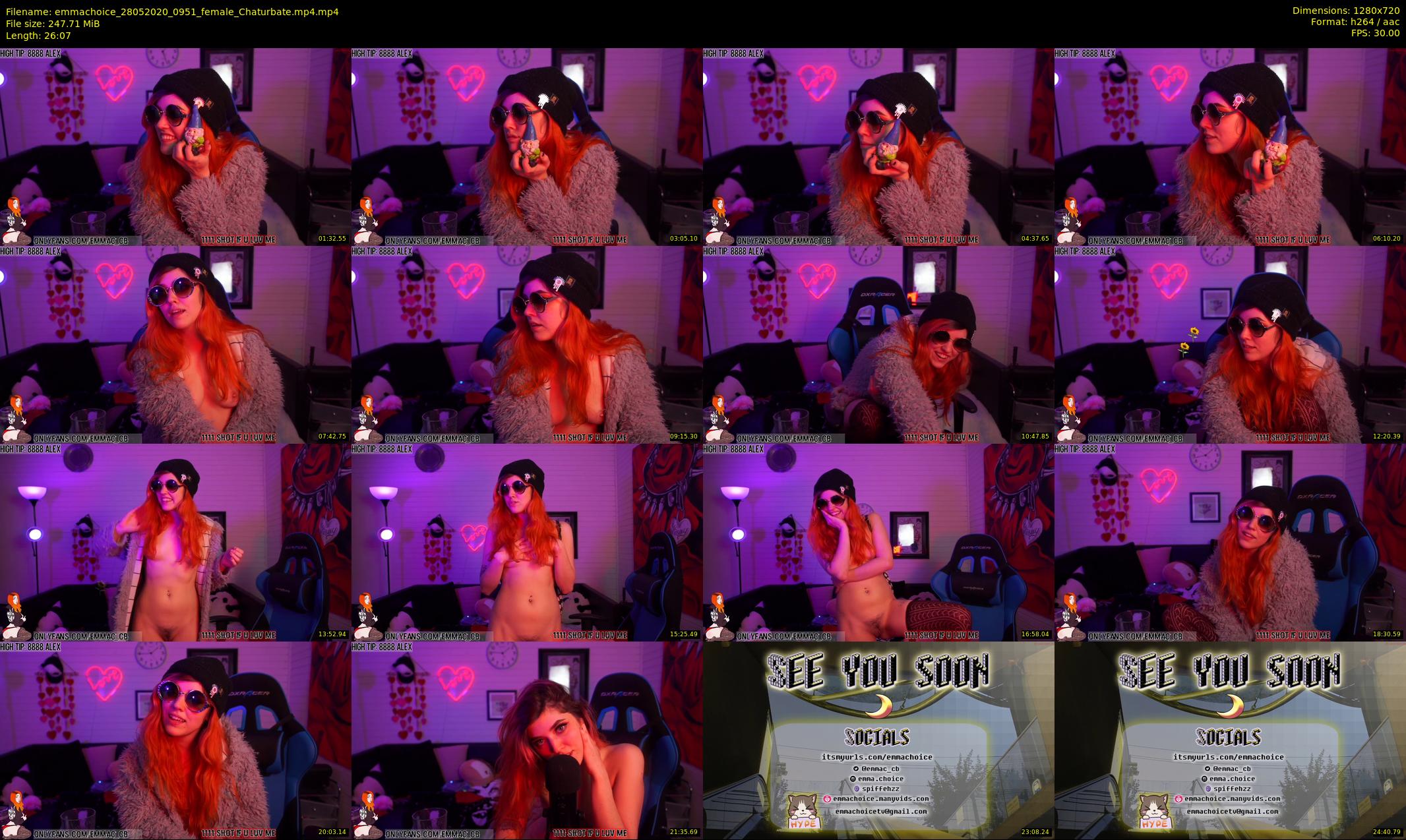 emmachoice — 27 minute Chaturbate female cam show recording, 720p, May 28, 2020