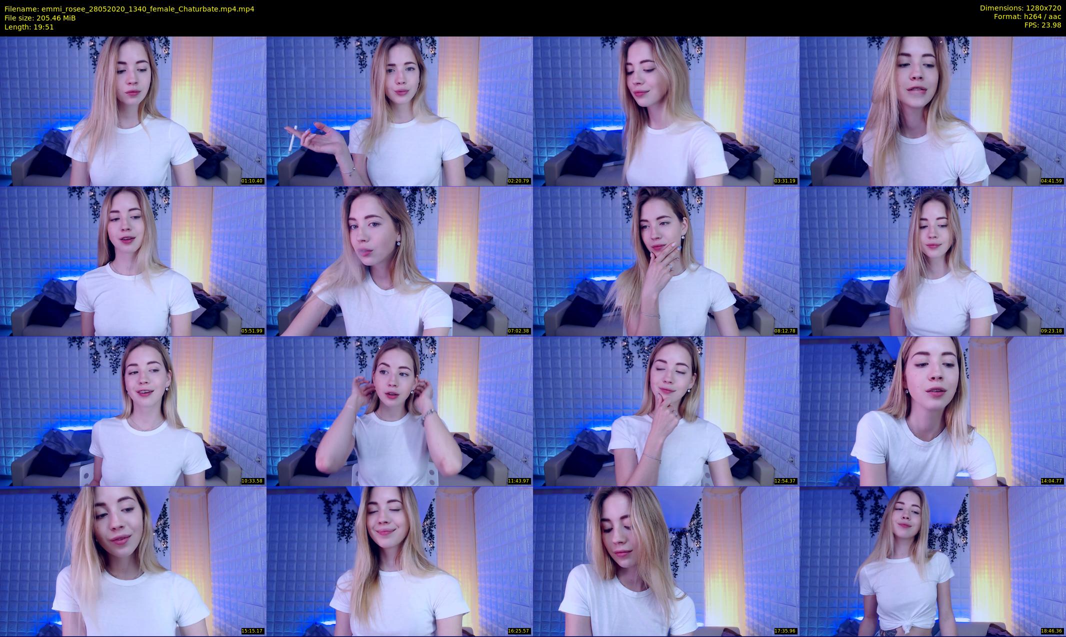 emmi_rosee — 20 minute Chaturbate female cam show recording, 720p, May 28, 2020