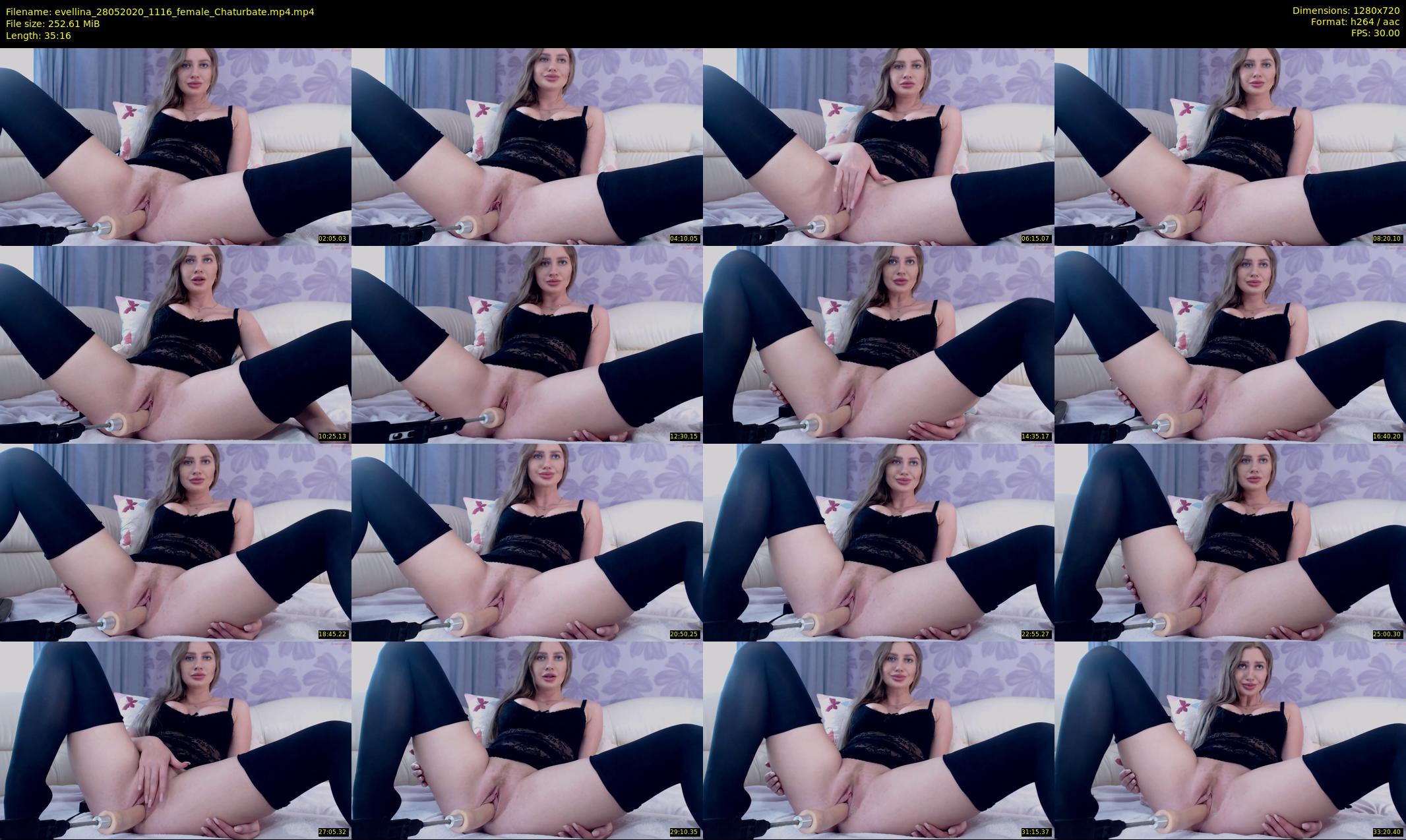 evellina — 36 minute Chaturbate female cam show recording, 720p, May 28, 2020