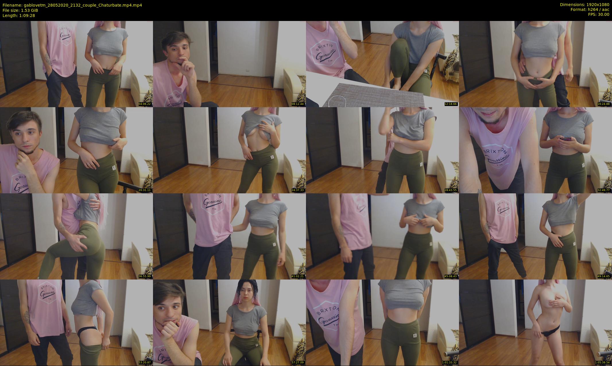 gablovetm — 70 minute Chaturbate couple cam show recording, 1080p, May 28, 2020