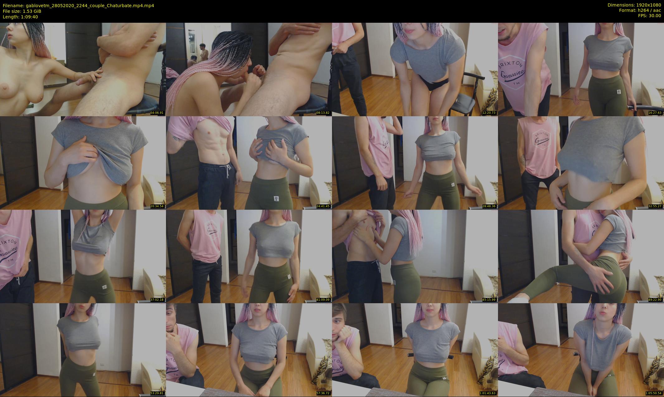 gablovetm — 70 minute Chaturbate couple cam show recording, 1080p, May 28, 2020