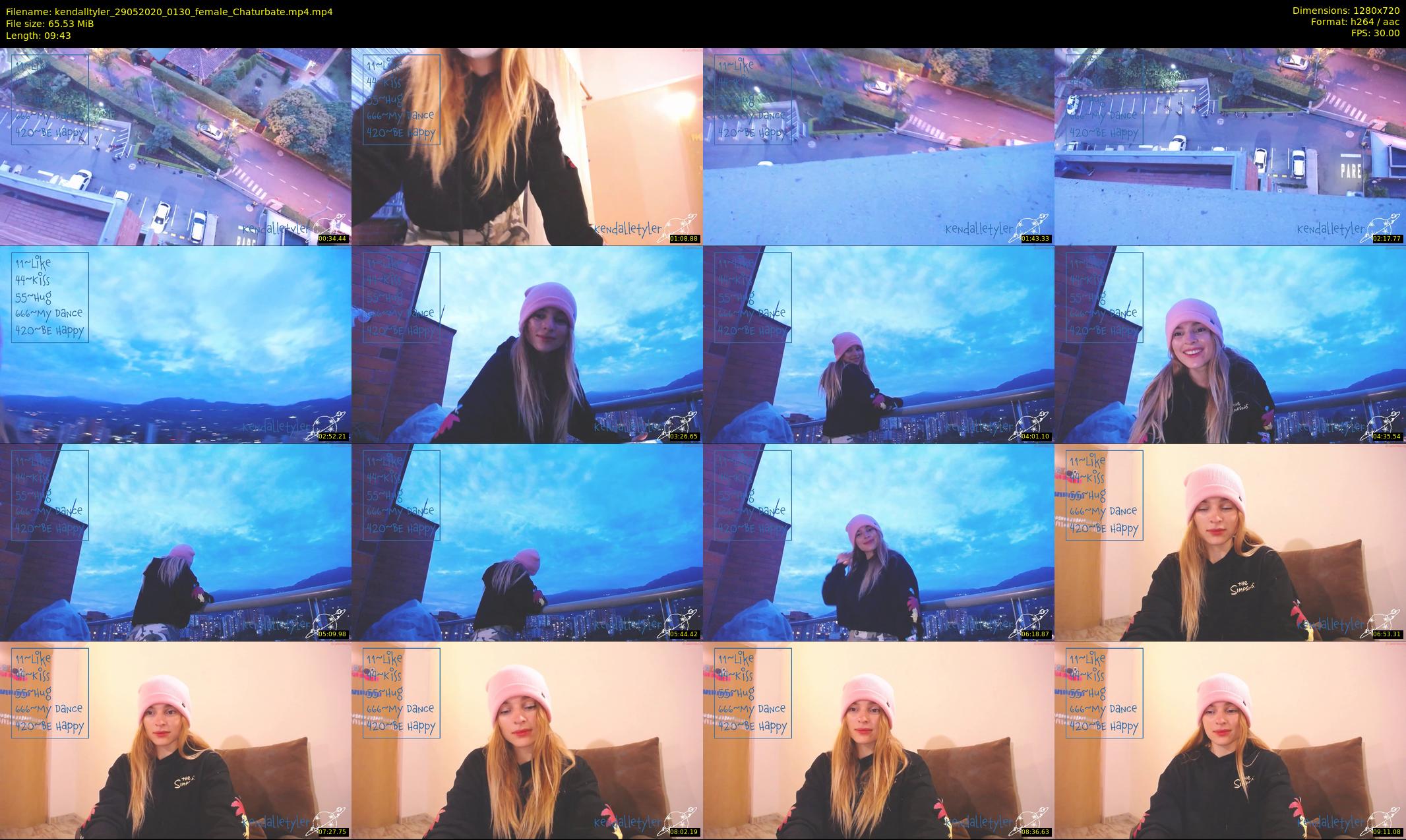 kendalltyler — 10 minute Chaturbate female cam show recording, 720p, May 29, 2020