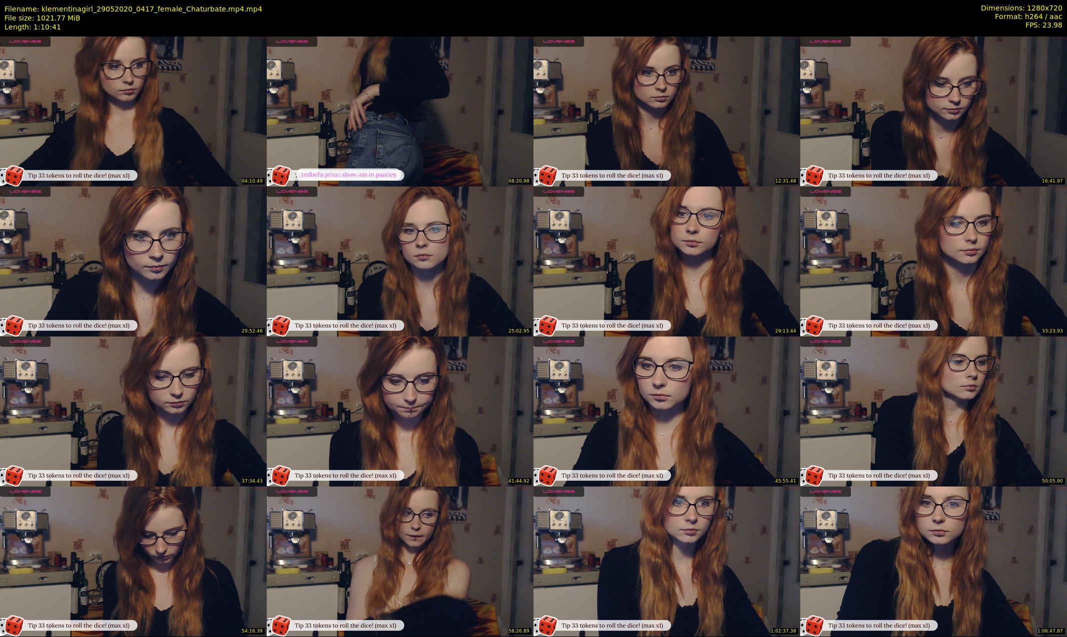 klementinagirl — 71 minute Chaturbate female cam show recording, 720p, May 29, 2020