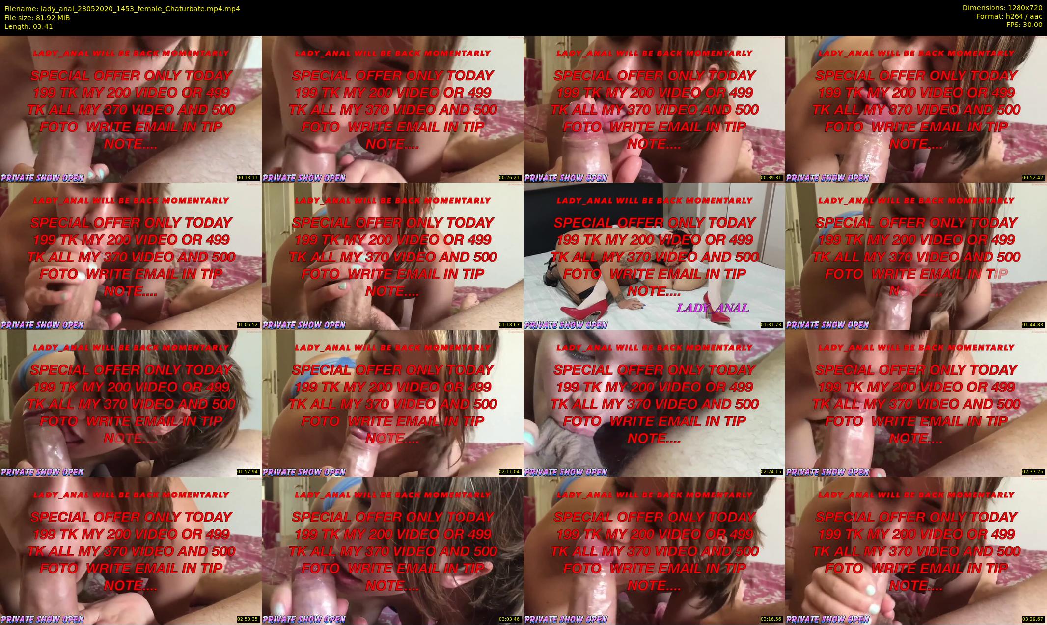 lady_anal — 4 minute Chaturbate female cam show recording, 720p, May 28, 2020