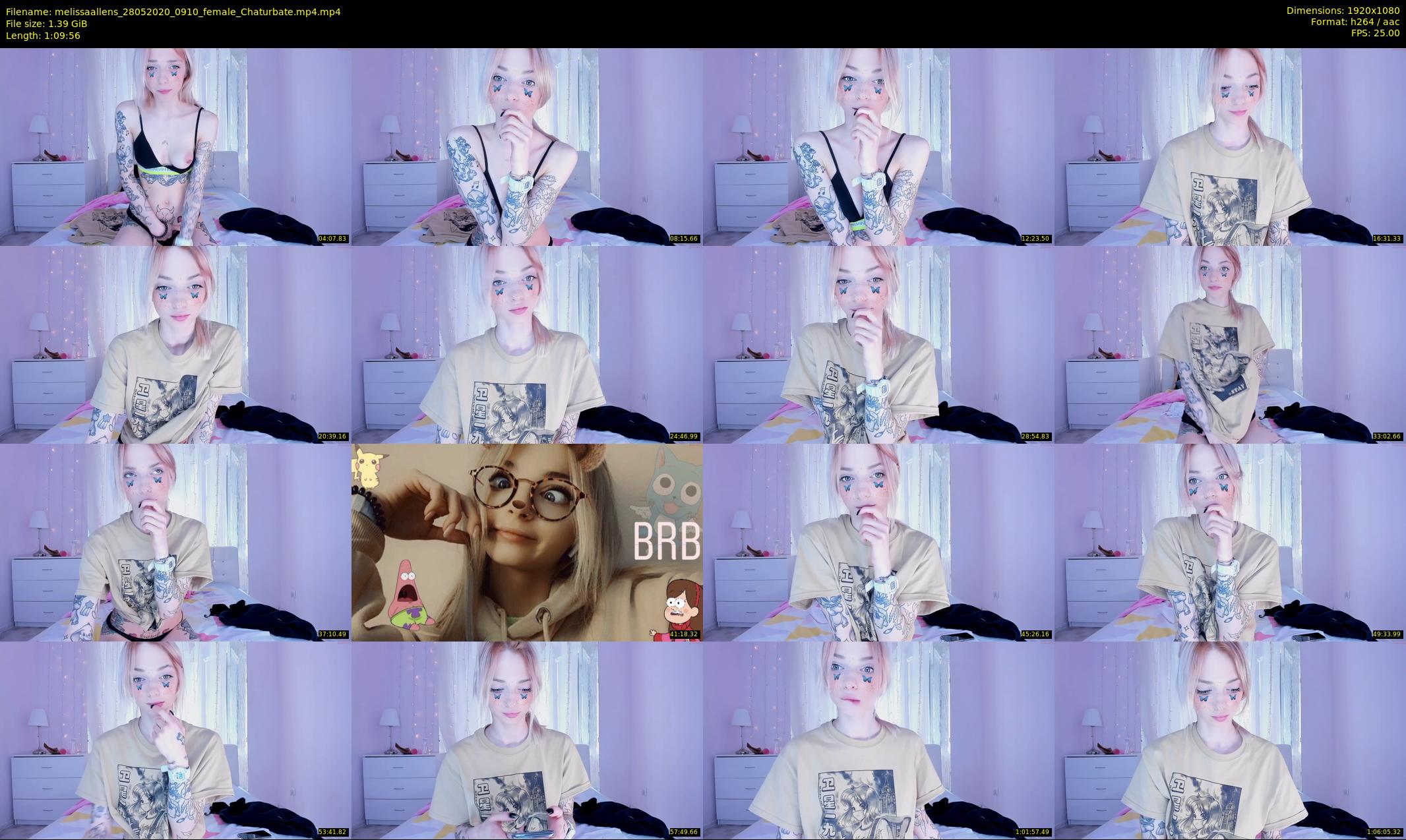 melissaallens — 70 minute Chaturbate female cam show recording, 1080p, May 28, 2020