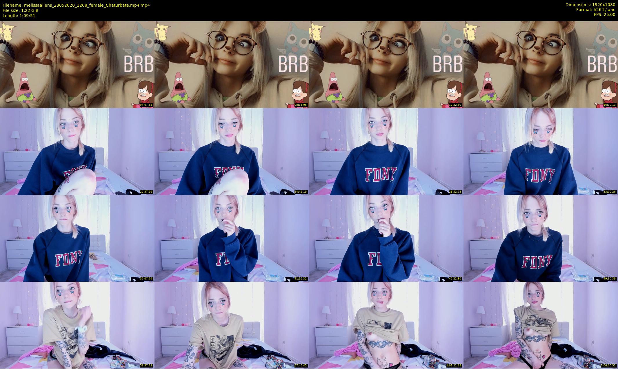 melissaallens — 70 minute Chaturbate female cam show recording, 1080p, May 28, 2020