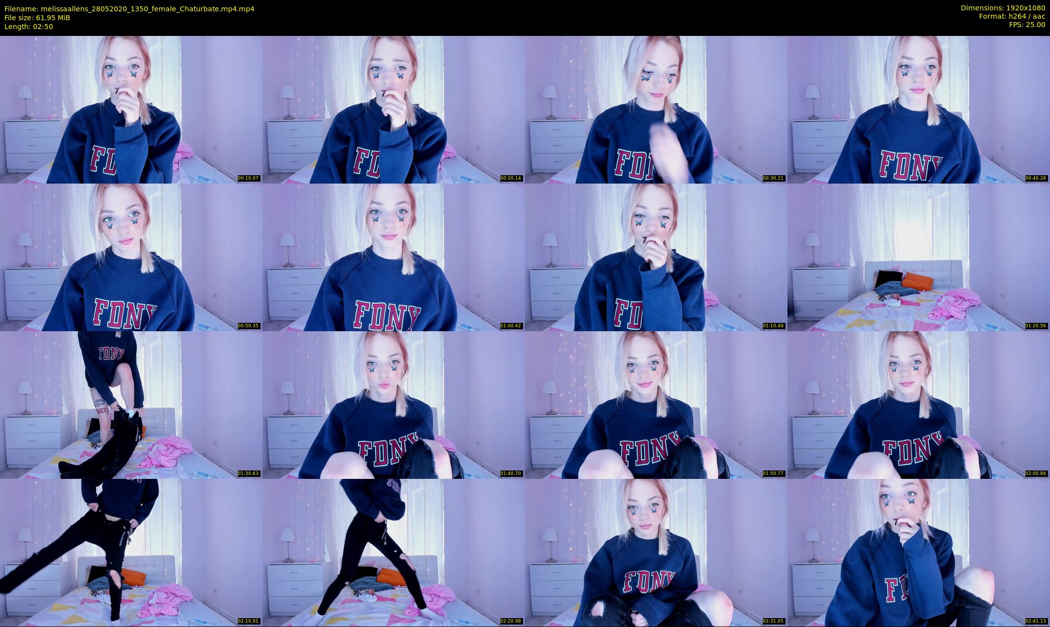 melissaallens — 3 minute Chaturbate female cam show recording, 1080p, May 28, 2020