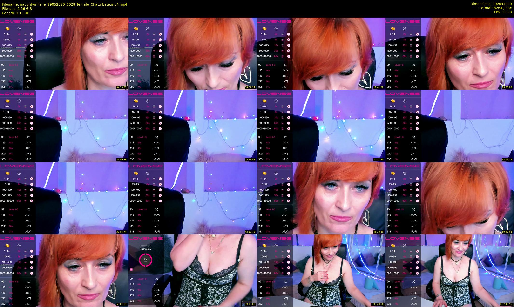naughtymilane — 72 minute Chaturbate female cam show recording, 1080p, May 29, 2020