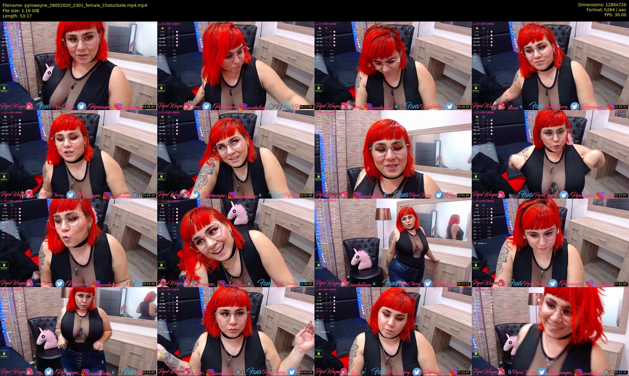 pyrowayne — 54 minute Chaturbate female cam show recording, 720p, May 28, 2020