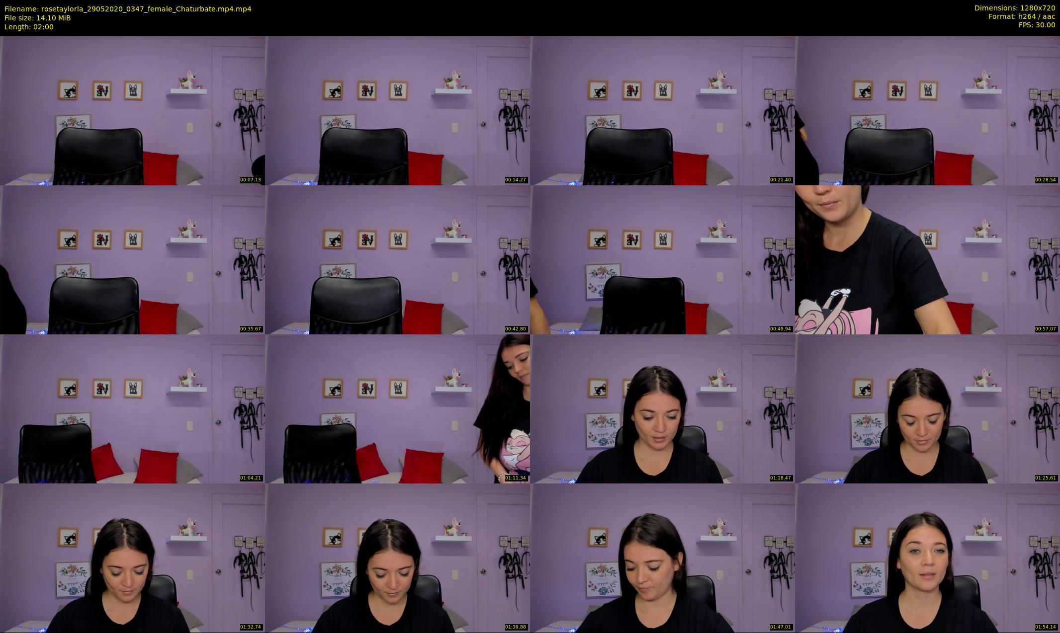 rosetaylorla — 2 minute Chaturbate female cam show recording, 720p, May 29, 2020