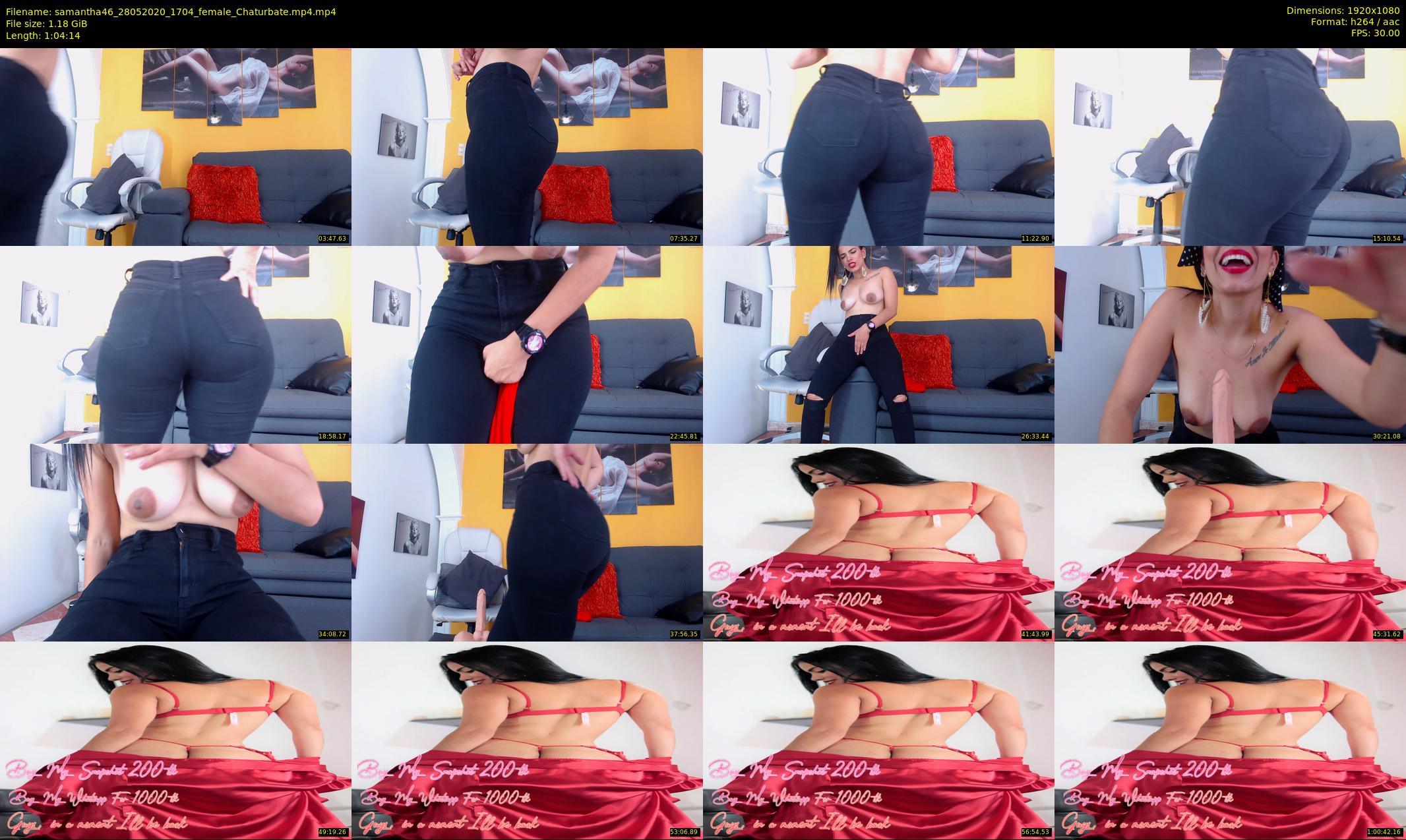 samantha46 — 65 minute Chaturbate female cam show recording, 1080p, May 28, 2020