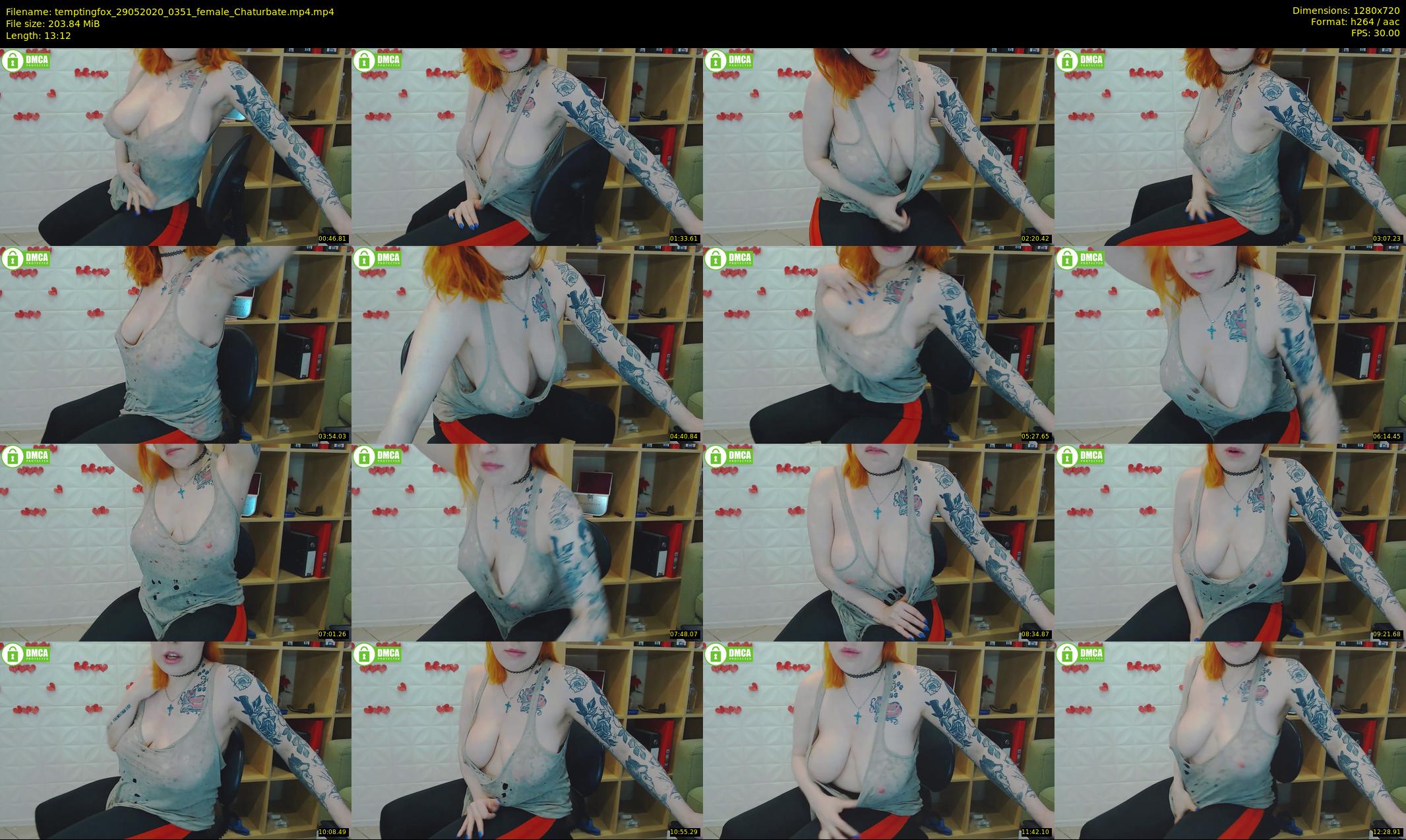 temptingfox — 14 minute Chaturbate female cam show recording, 720p, May 29, 2020