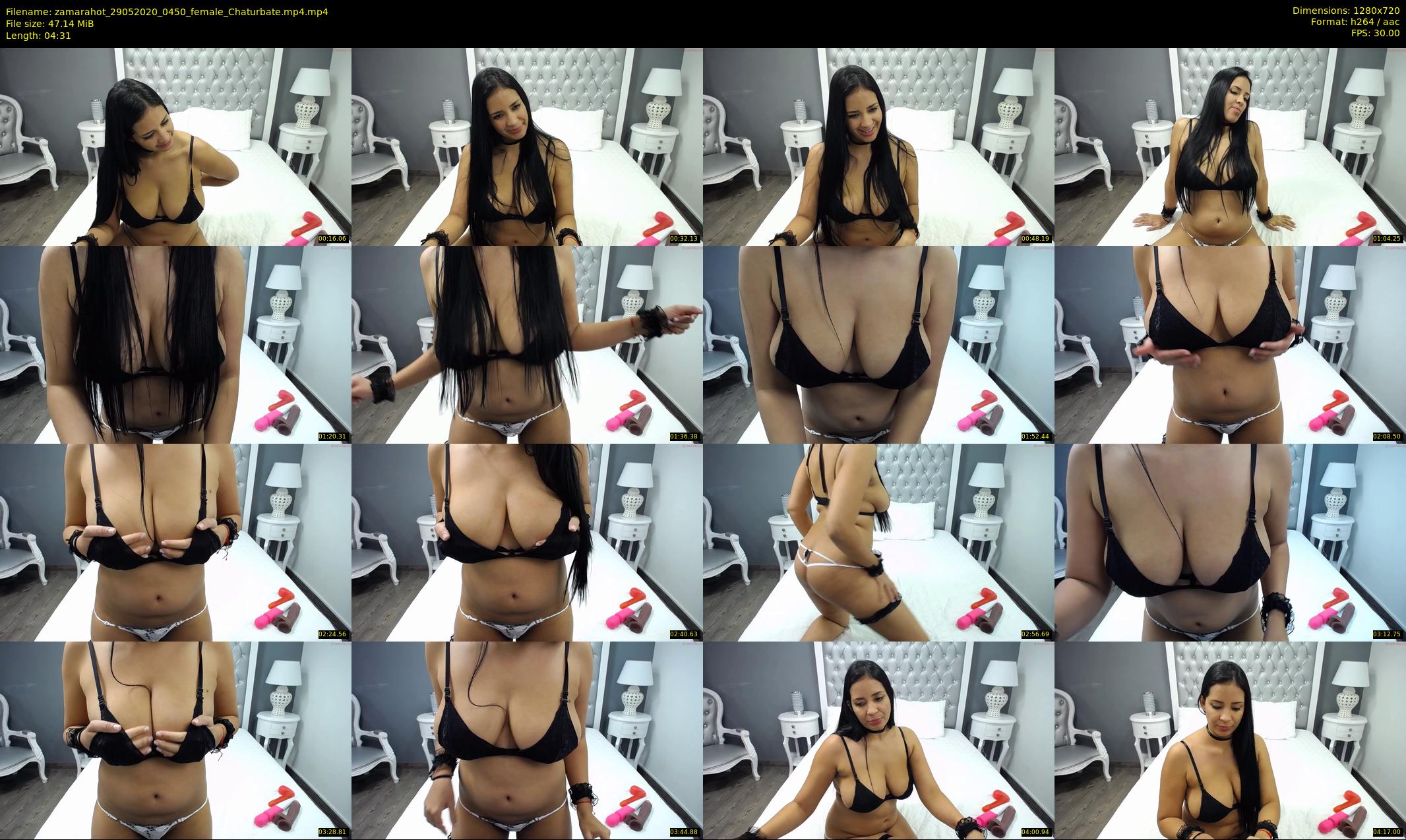 zamarahot — 5 minute Chaturbate female cam show recording, 720p, May 29, 2020