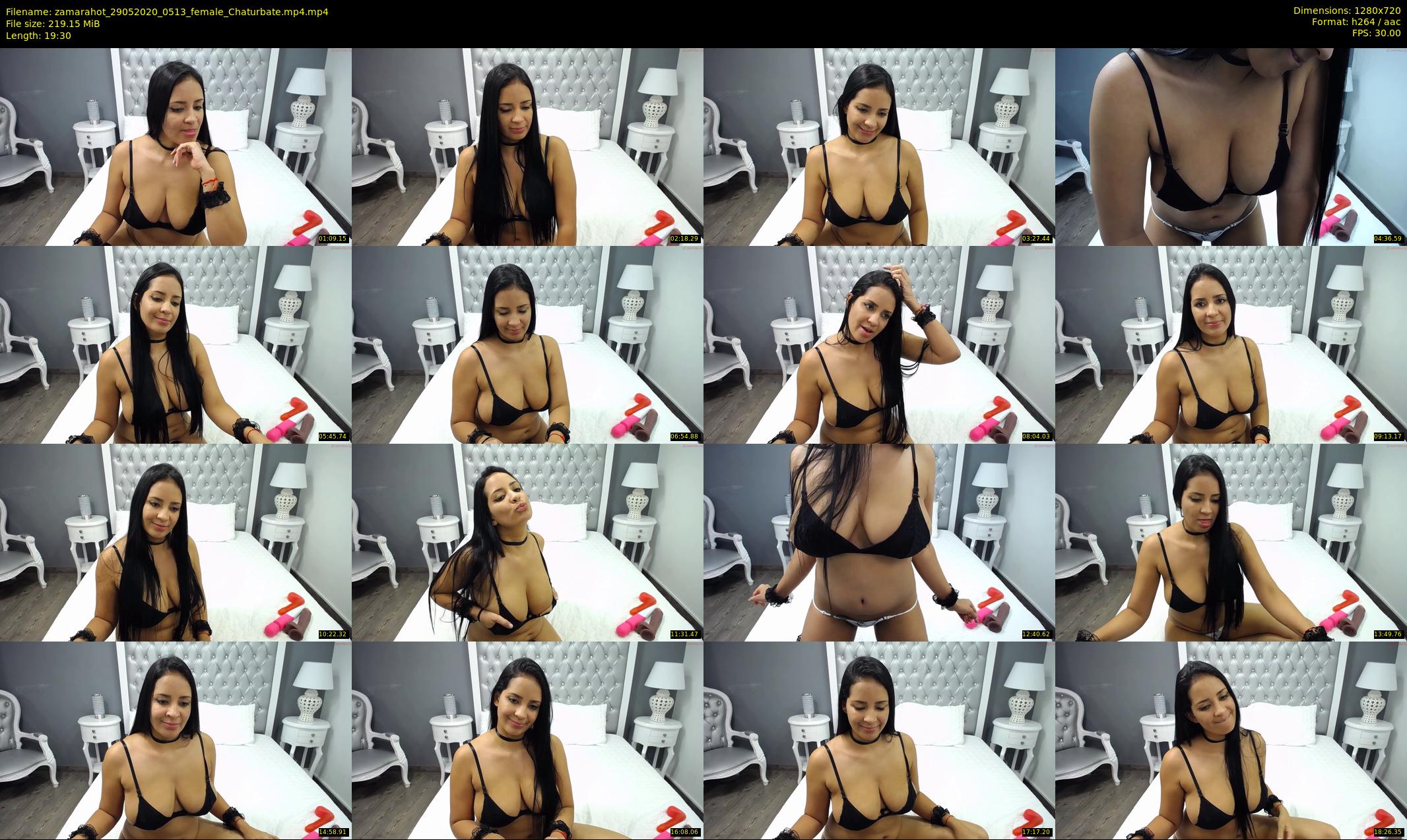 zamarahot — 20 minute Chaturbate female cam show recording, 720p, May 29, 2020