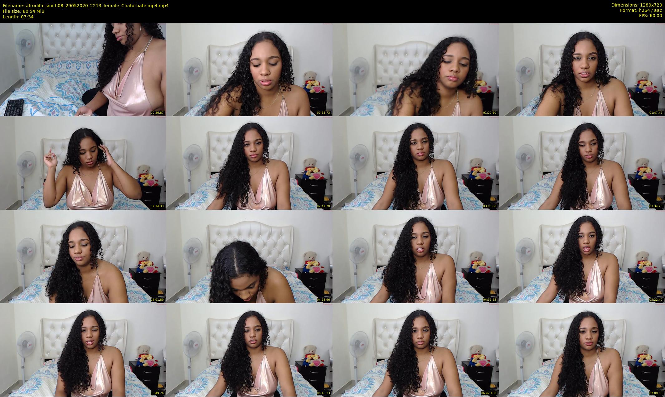 afrodita_smith08 — 8 minute Chaturbate female cam show recording, 720p, May 29, 2020