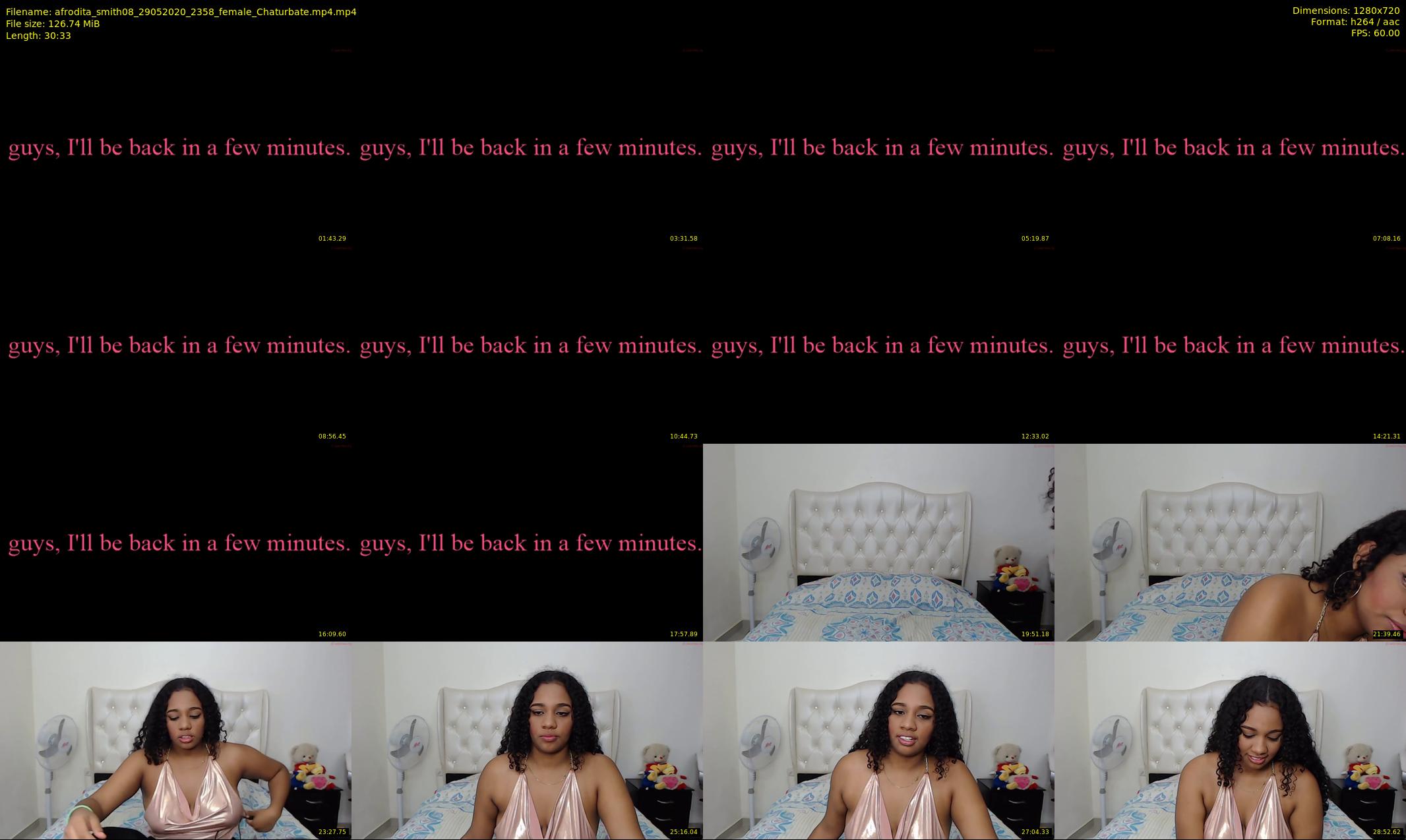 afrodita_smith08 — 31 minute Chaturbate female cam show recording, 720p, May 29, 2020
