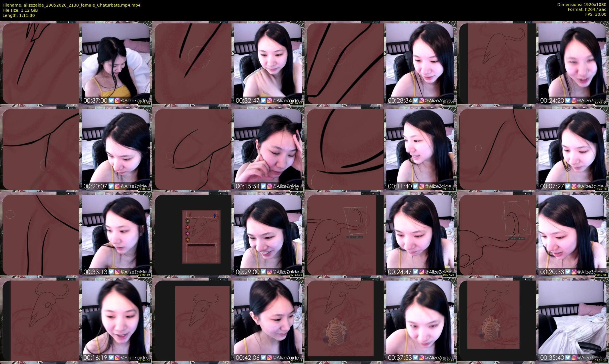 alizezaide — 72 minute Chaturbate female cam show recording, 1080p, May 29, 2020