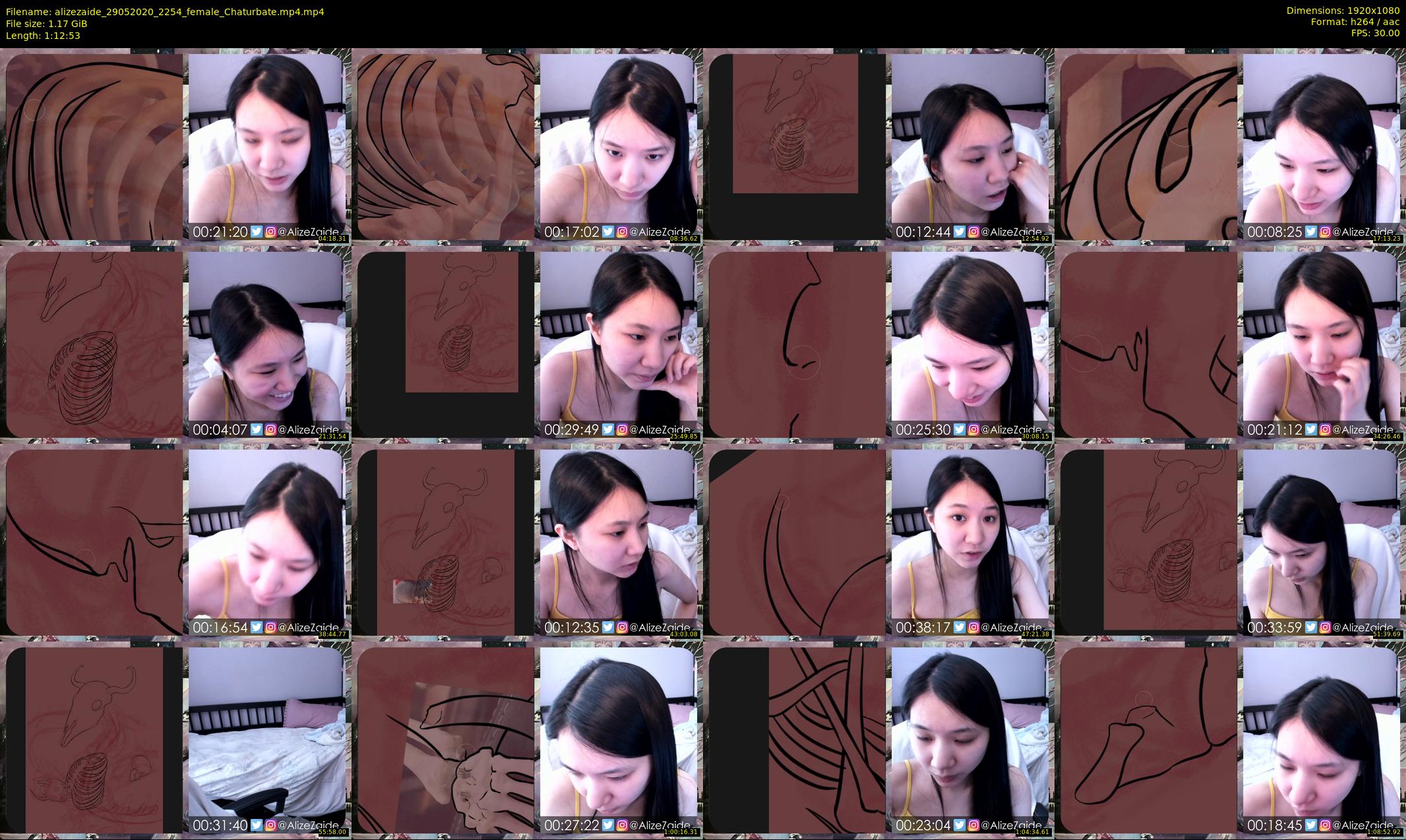 alizezaide — 73 minute Chaturbate female cam show recording, 1080p, May 29, 2020