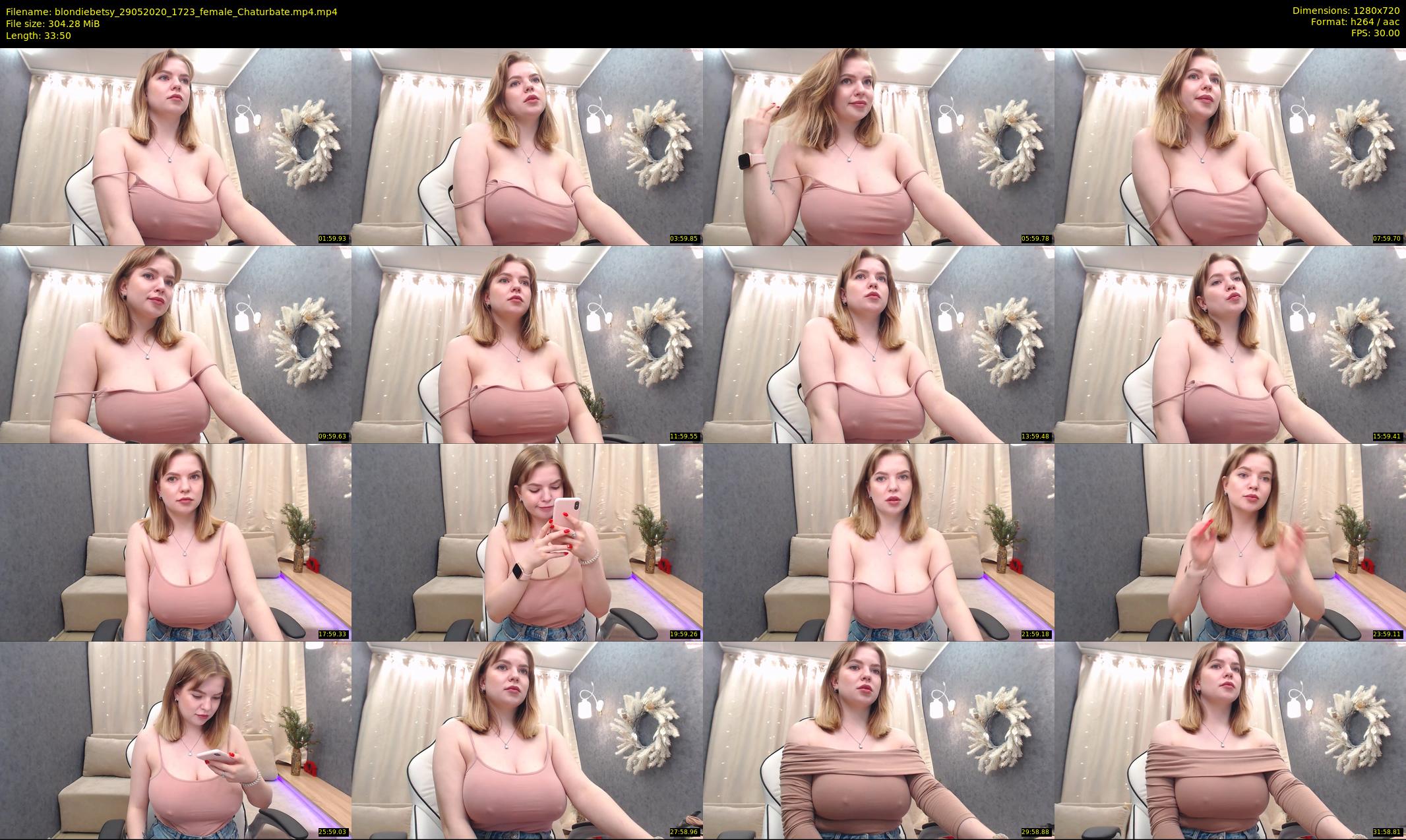 blondiebetsy — 34 minute Chaturbate female cam show recording, 720p, May 29, 2020
