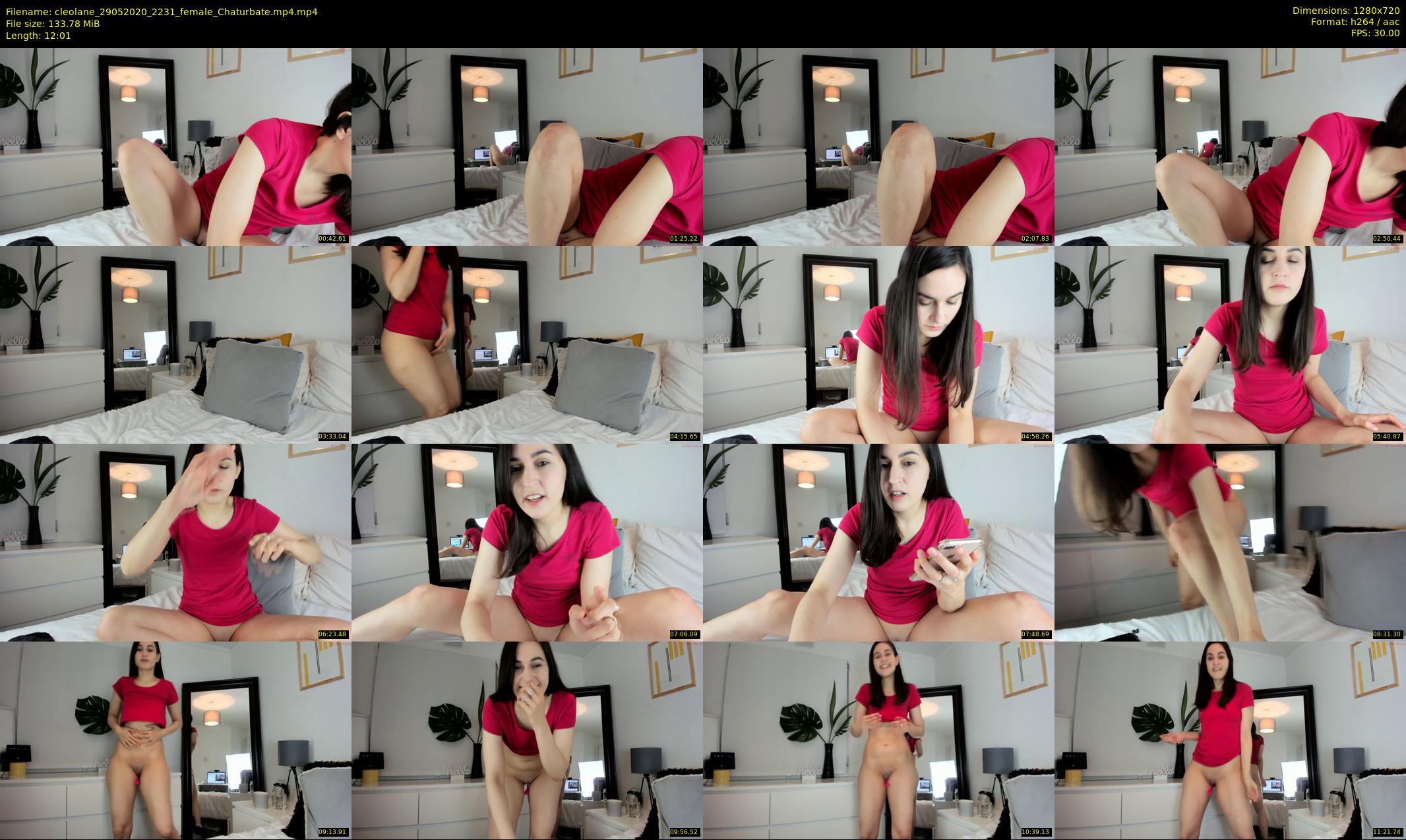 cleolane — 13 minute Chaturbate female cam show recording, 720p, May 29, 2020