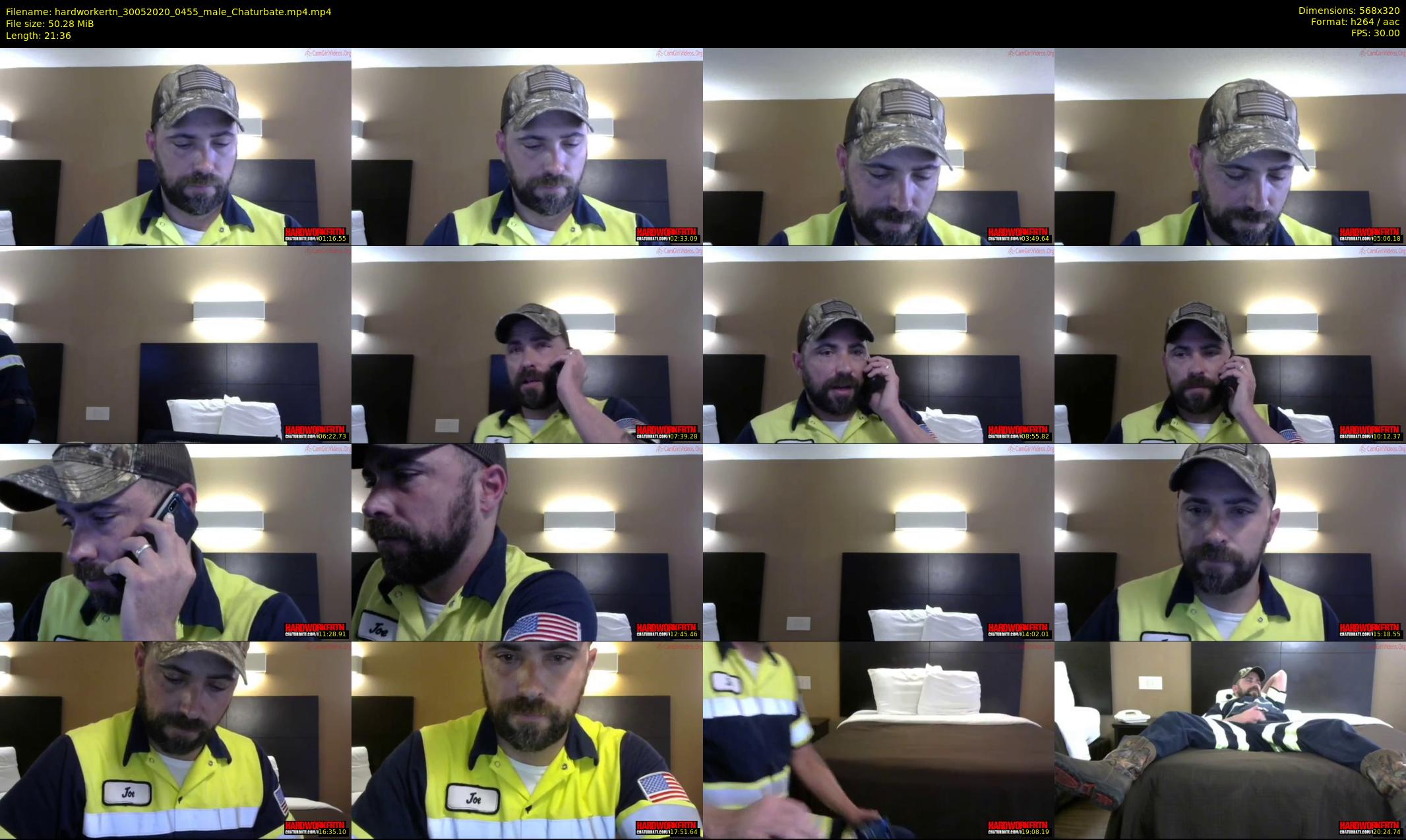 hardworkertn — 22 minute Chaturbate male cam show recording, SD, May 30, 2020