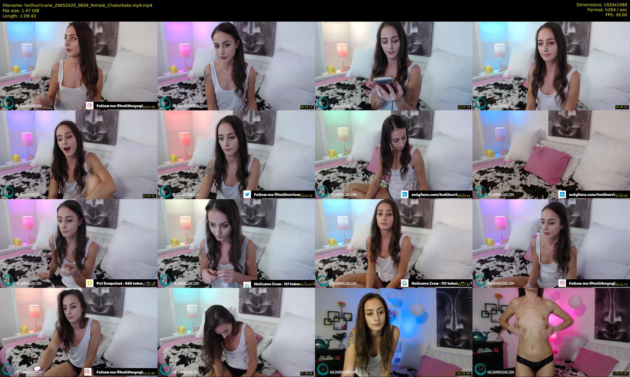 holihurricane — 70 minute Chaturbate female cam show recording, 1080p, May 29, 2020