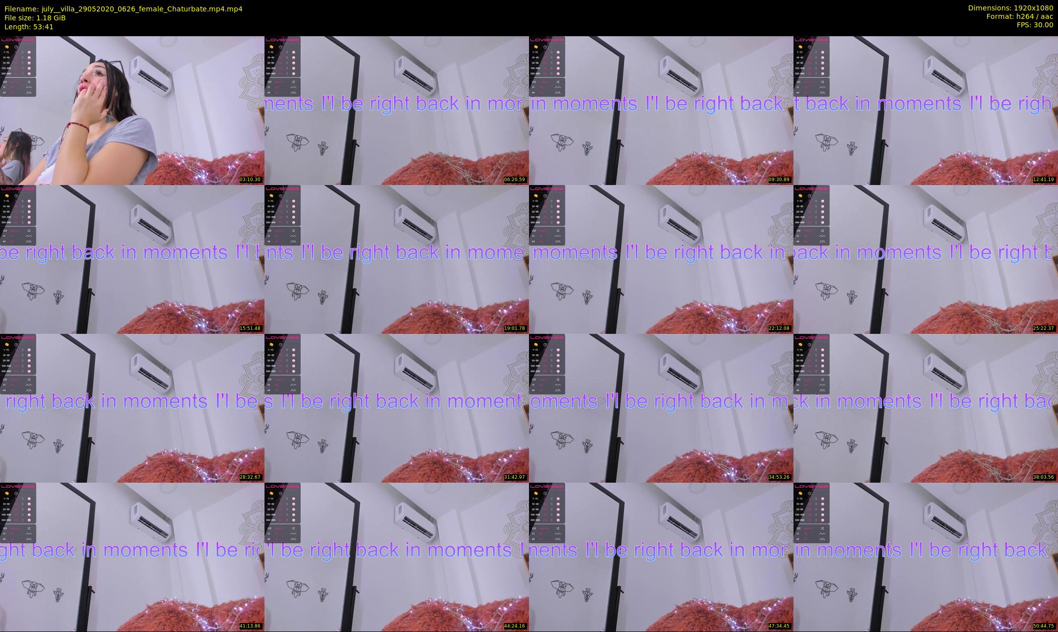 july__villa — 54 minute Chaturbate female cam show recording, 1080p, May 29, 2020